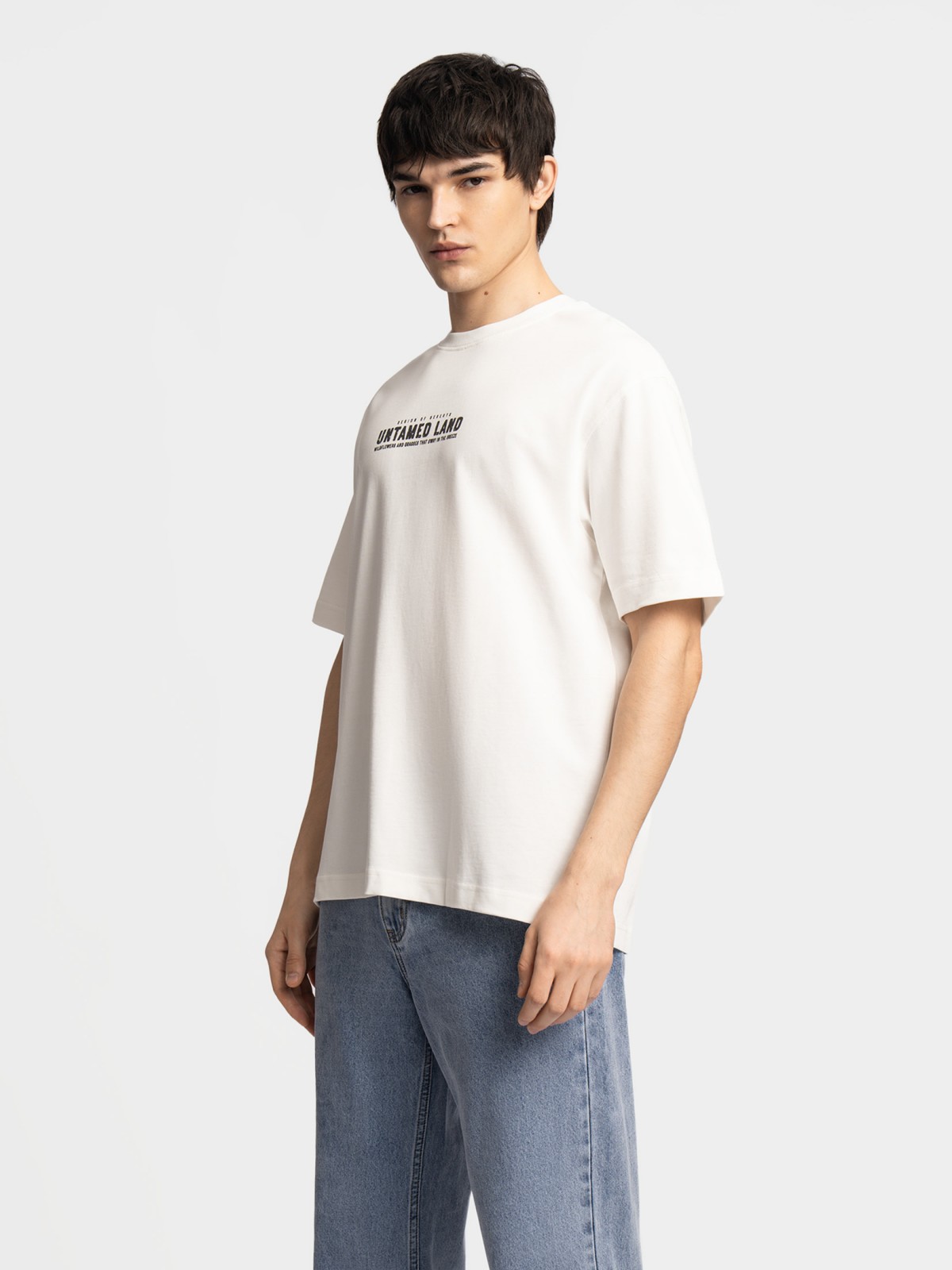 Футболка оверсайз из хлопка с принтом