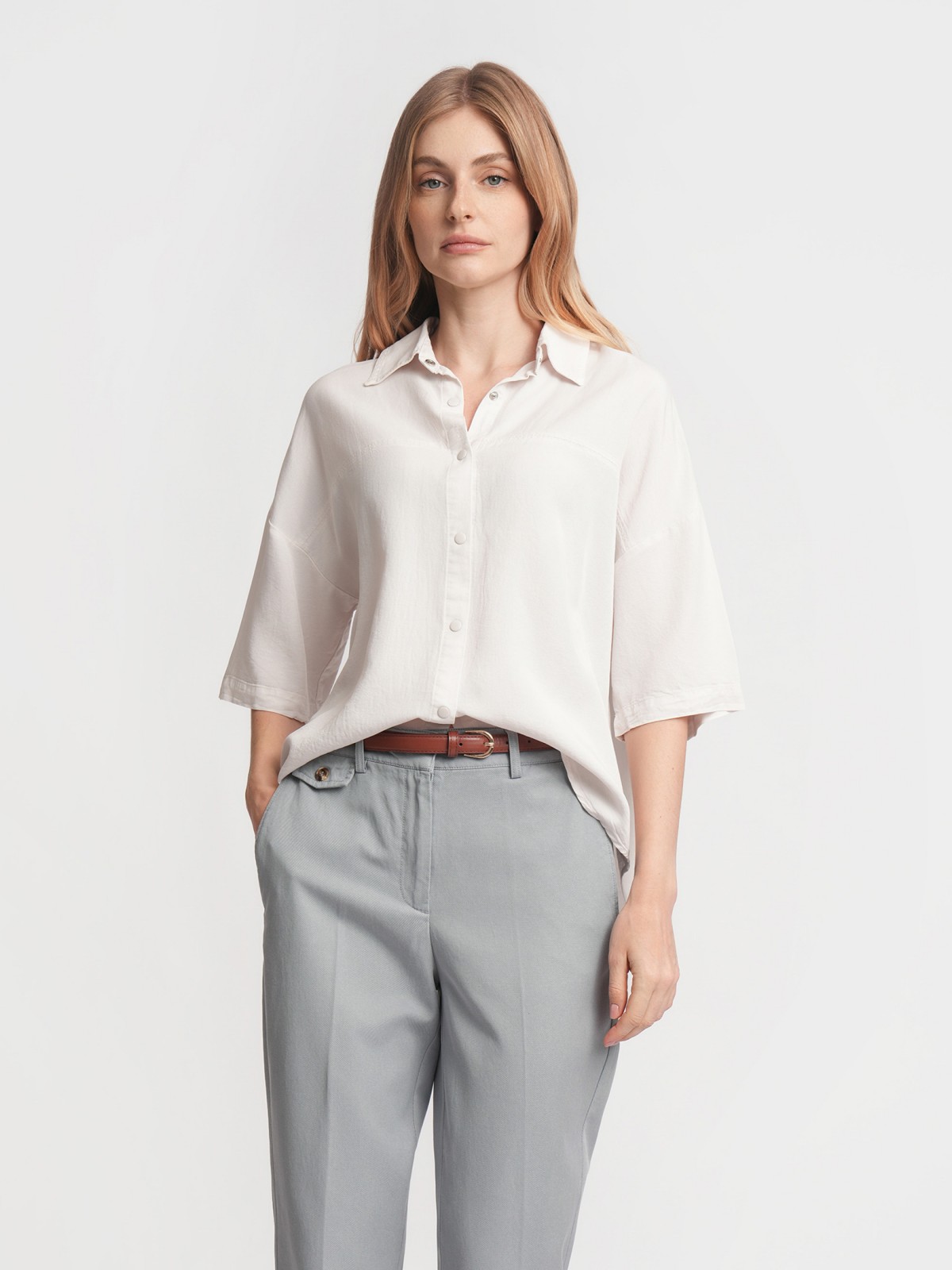 Рубашка оверсайз с коротким рукавом