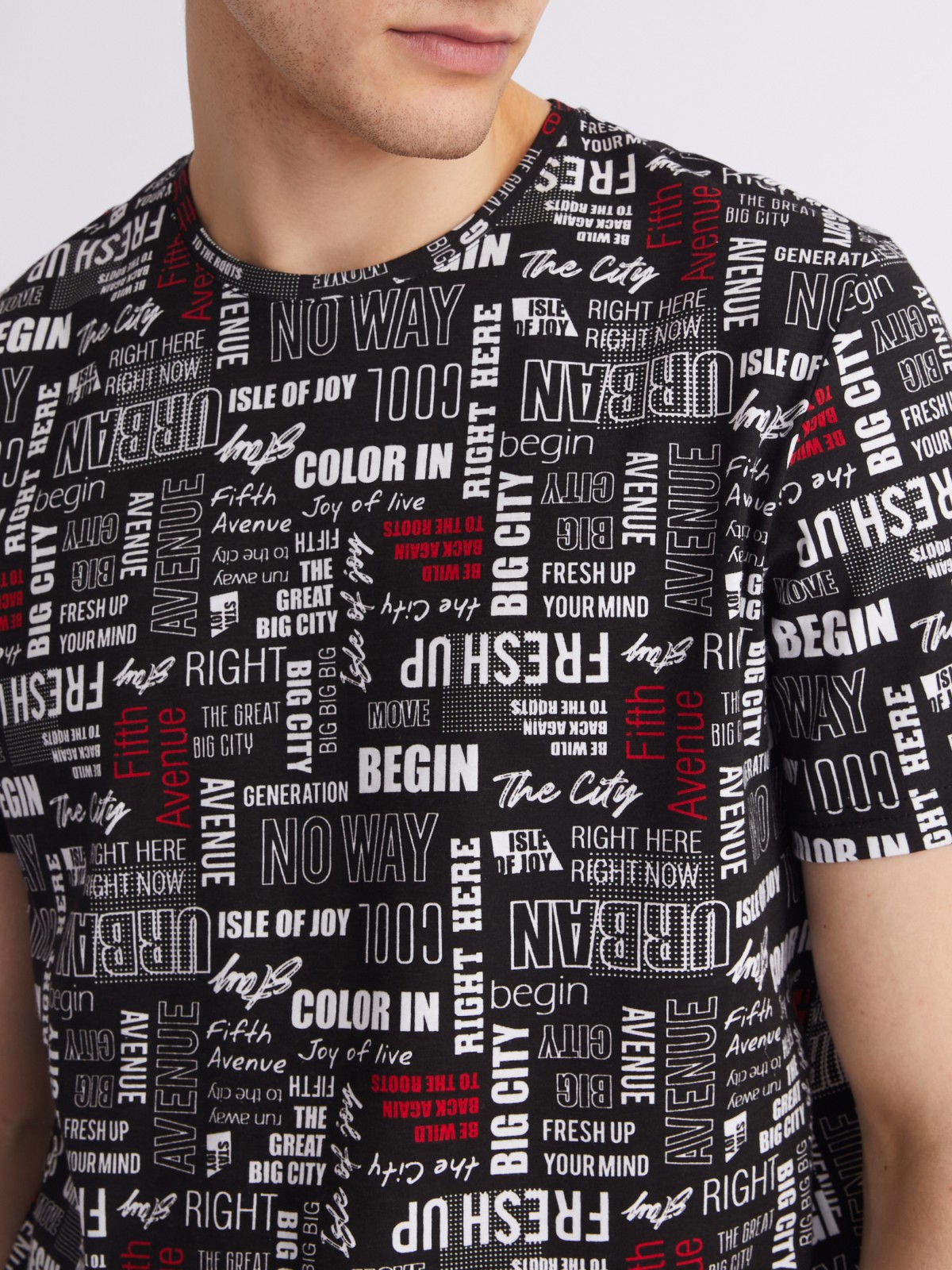 Принтованная футболка с коротким рукавом