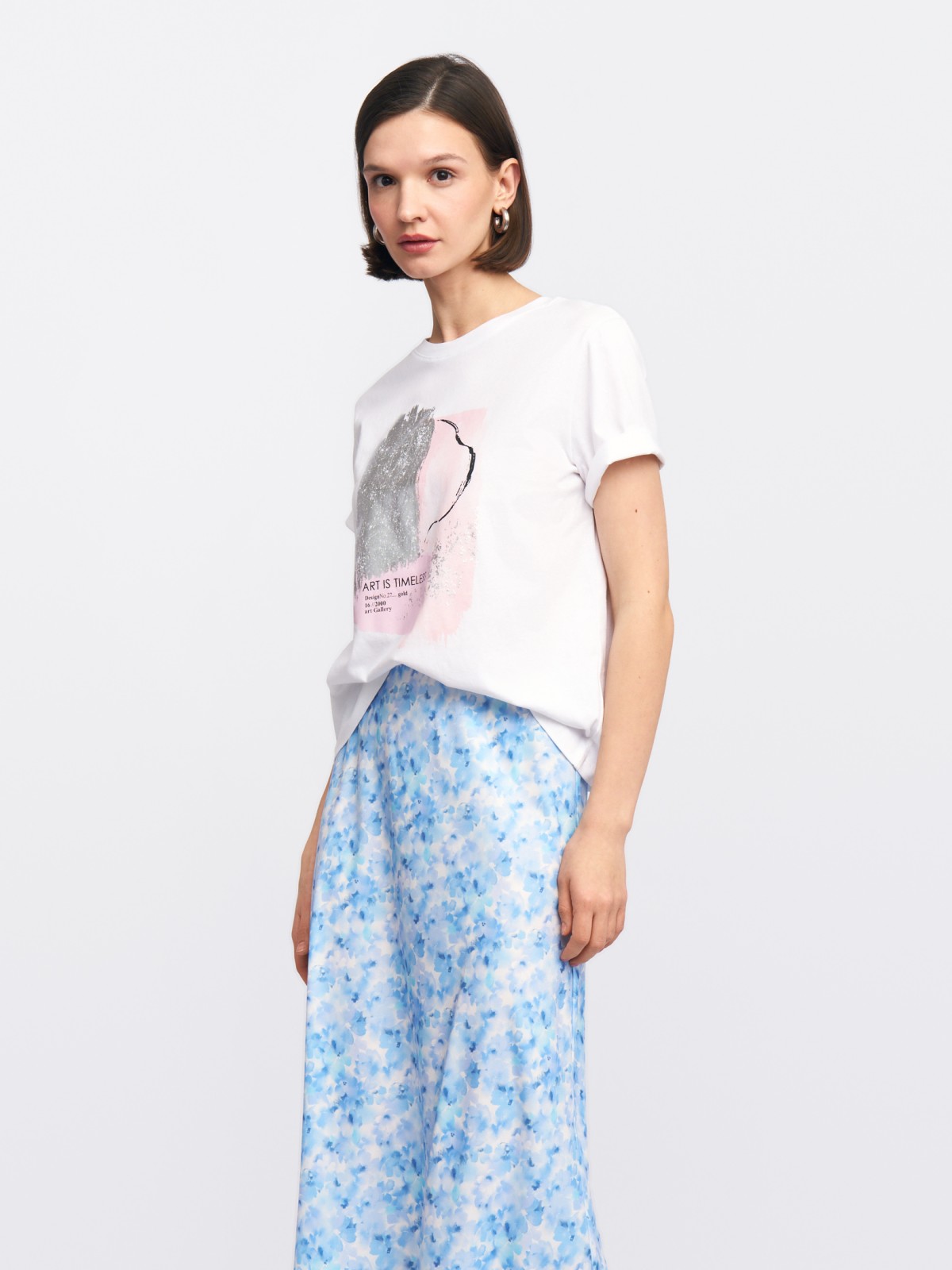 Футболка из хлопка с принтом