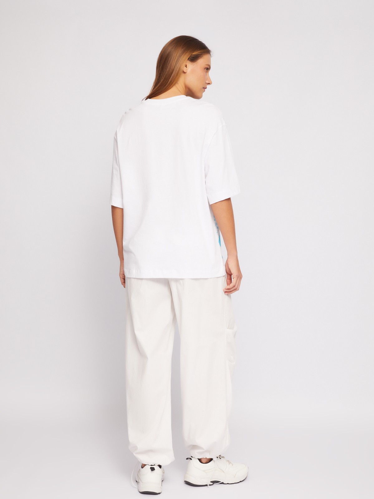 Футболка оверсайз из хлопка с надписями