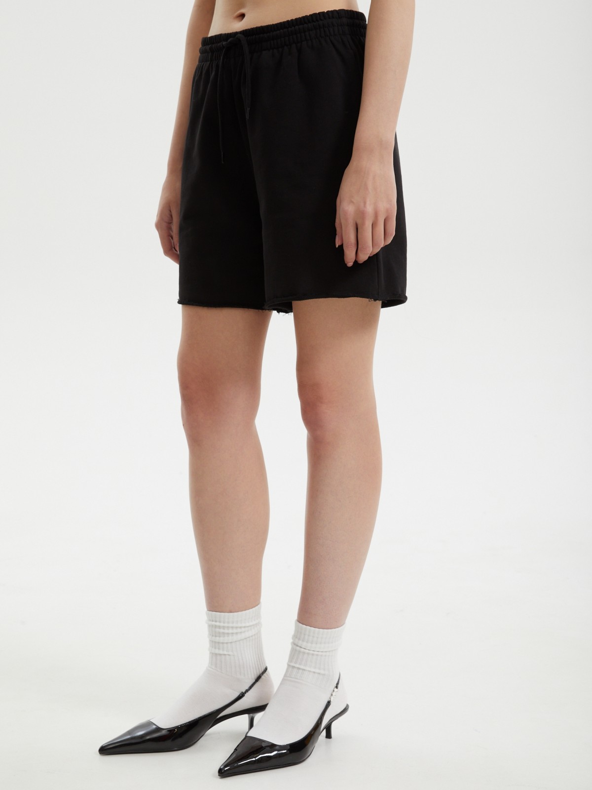 Трикотажные короткие шорты из хлопка