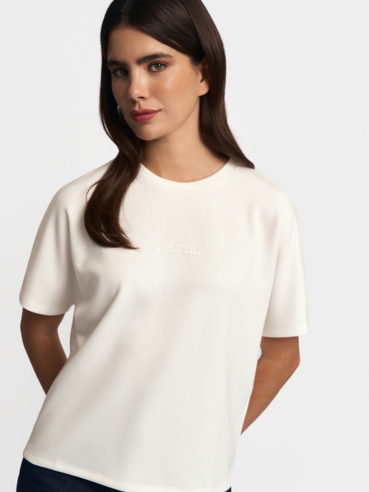 Футболка с принтом-надписью