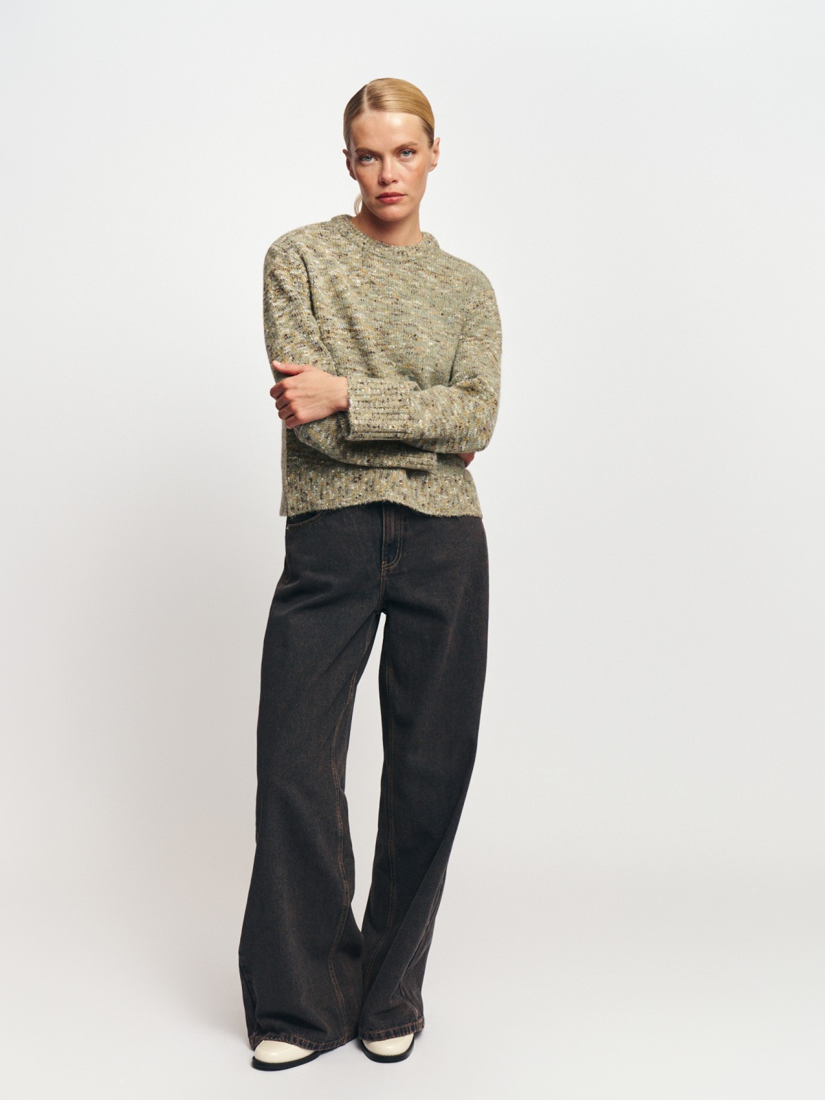 Джинсы силуэта Wide с посадкой Loose