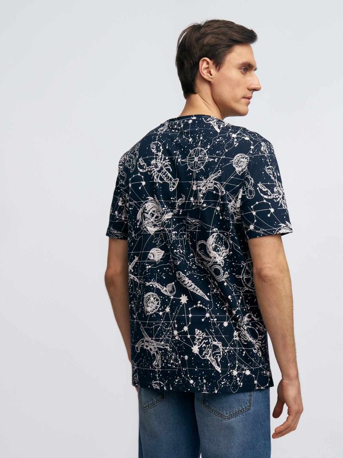 Футболка из хлопка с принтом