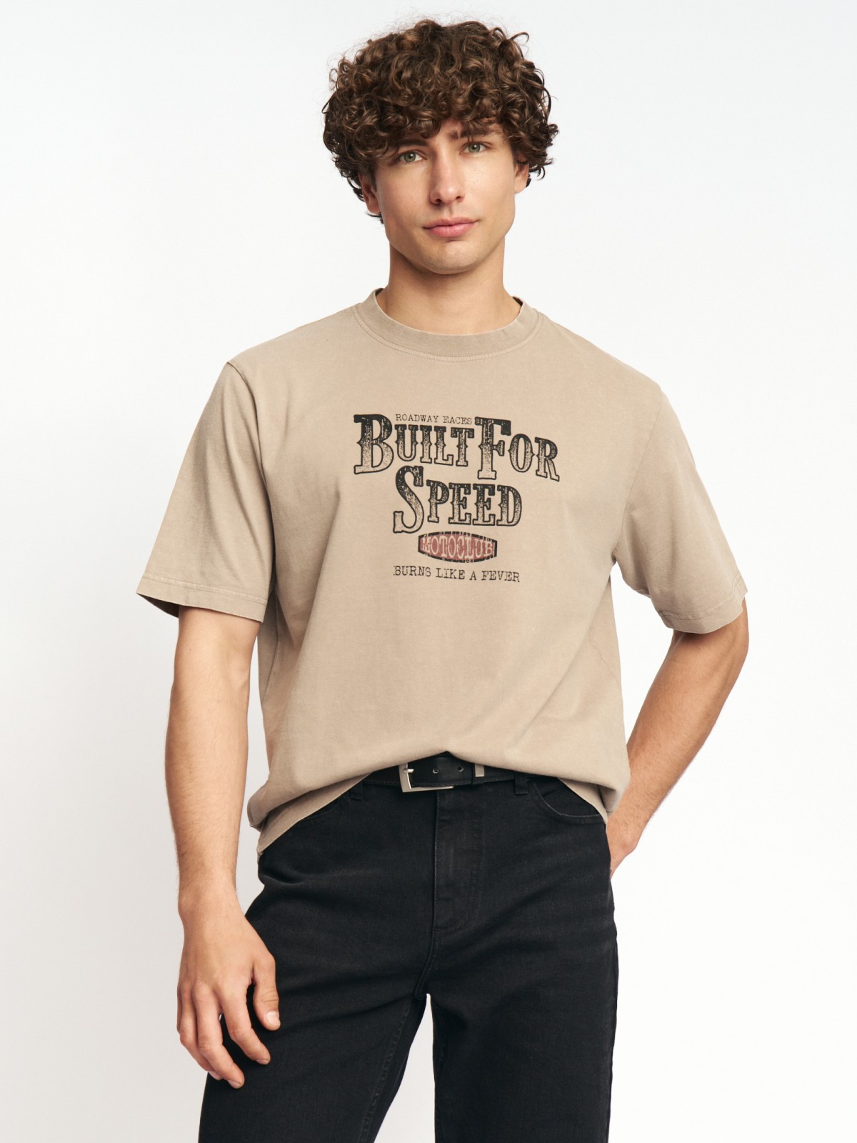 Футболка из хлопка с принтом