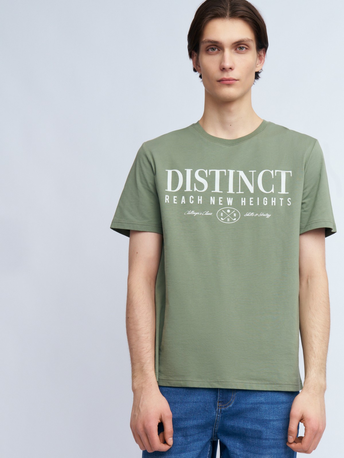 Футболка из хлопка с принтом-надписью