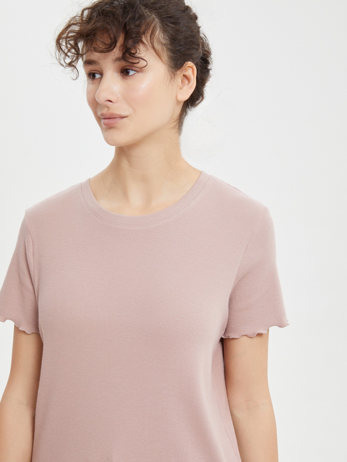 Футболка из хлопка с оборками