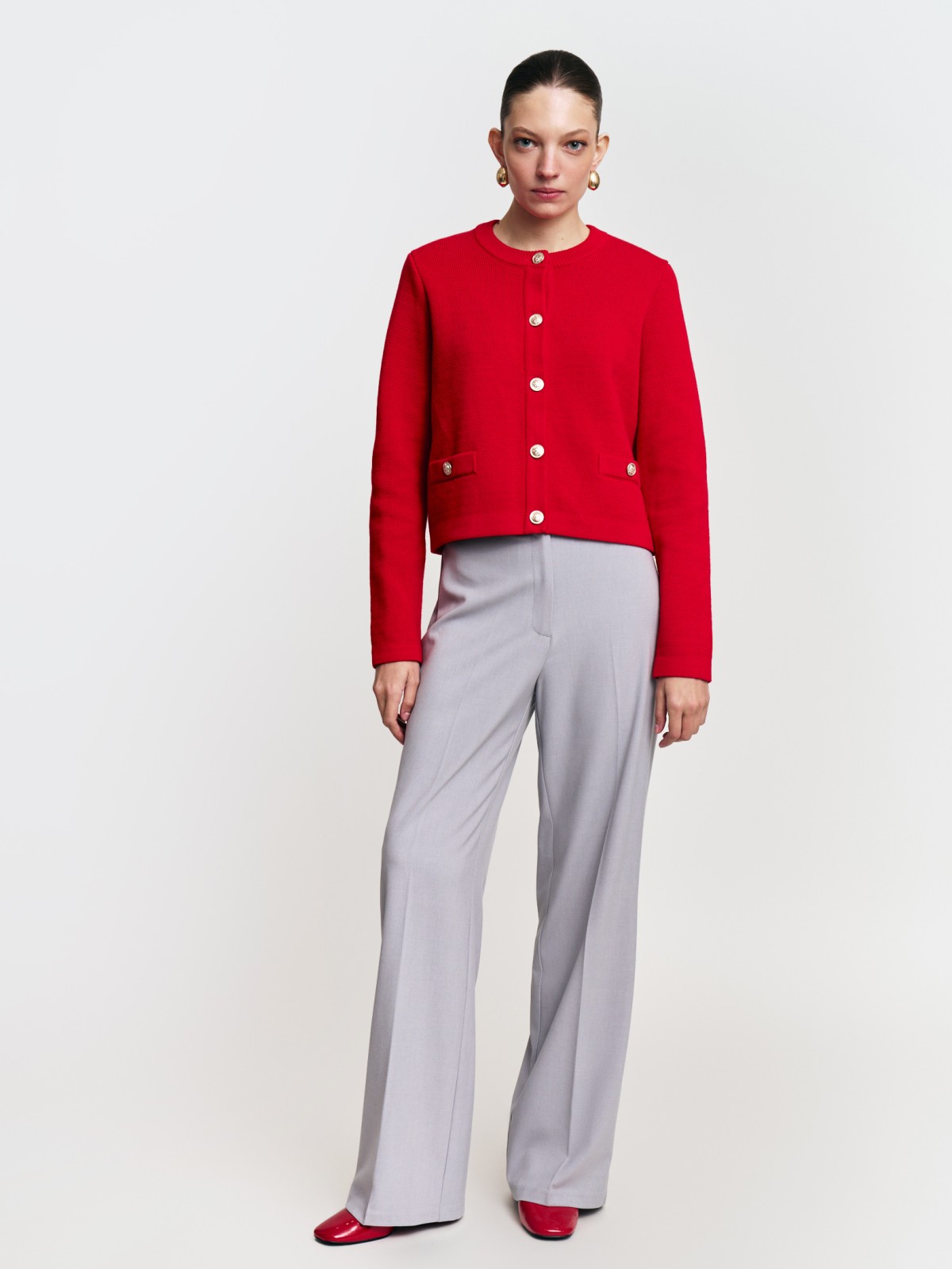 Брюки прямого силуэта со стрелками