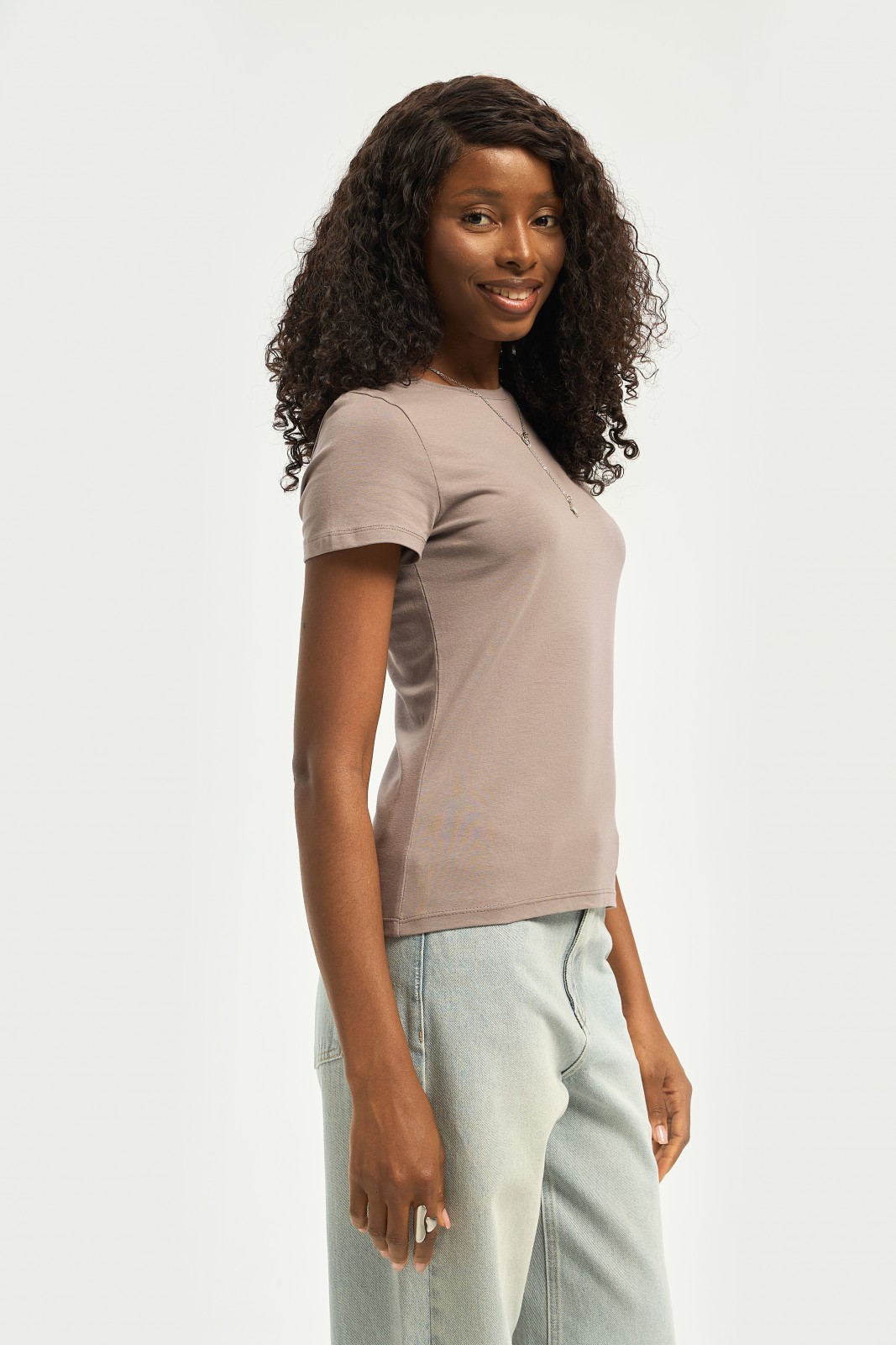 Футболка из хлопка однотонная