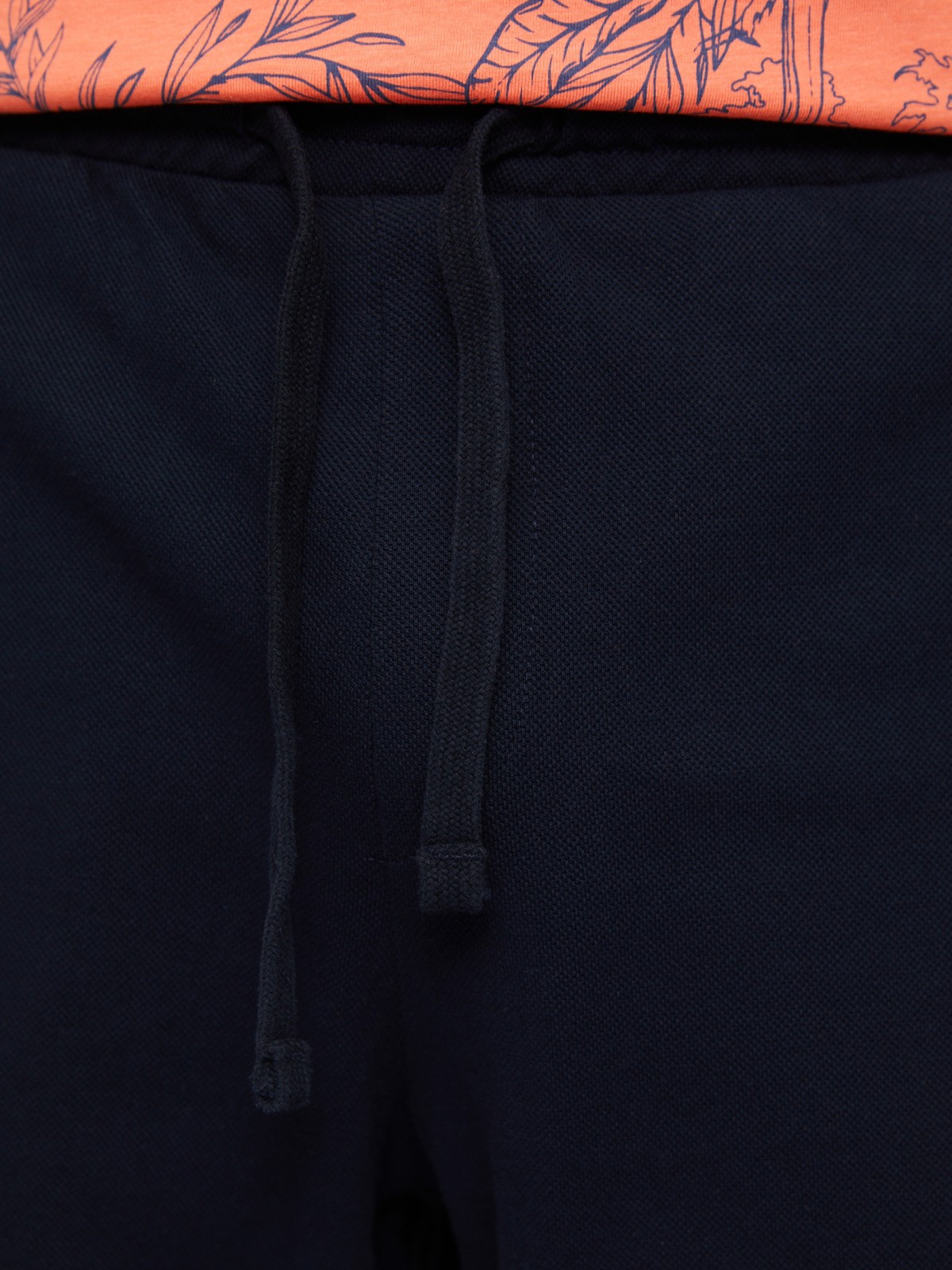 Трикотажные шорты из хлопка zolla 213237J1U012, цвет синий, размер S - фото 3