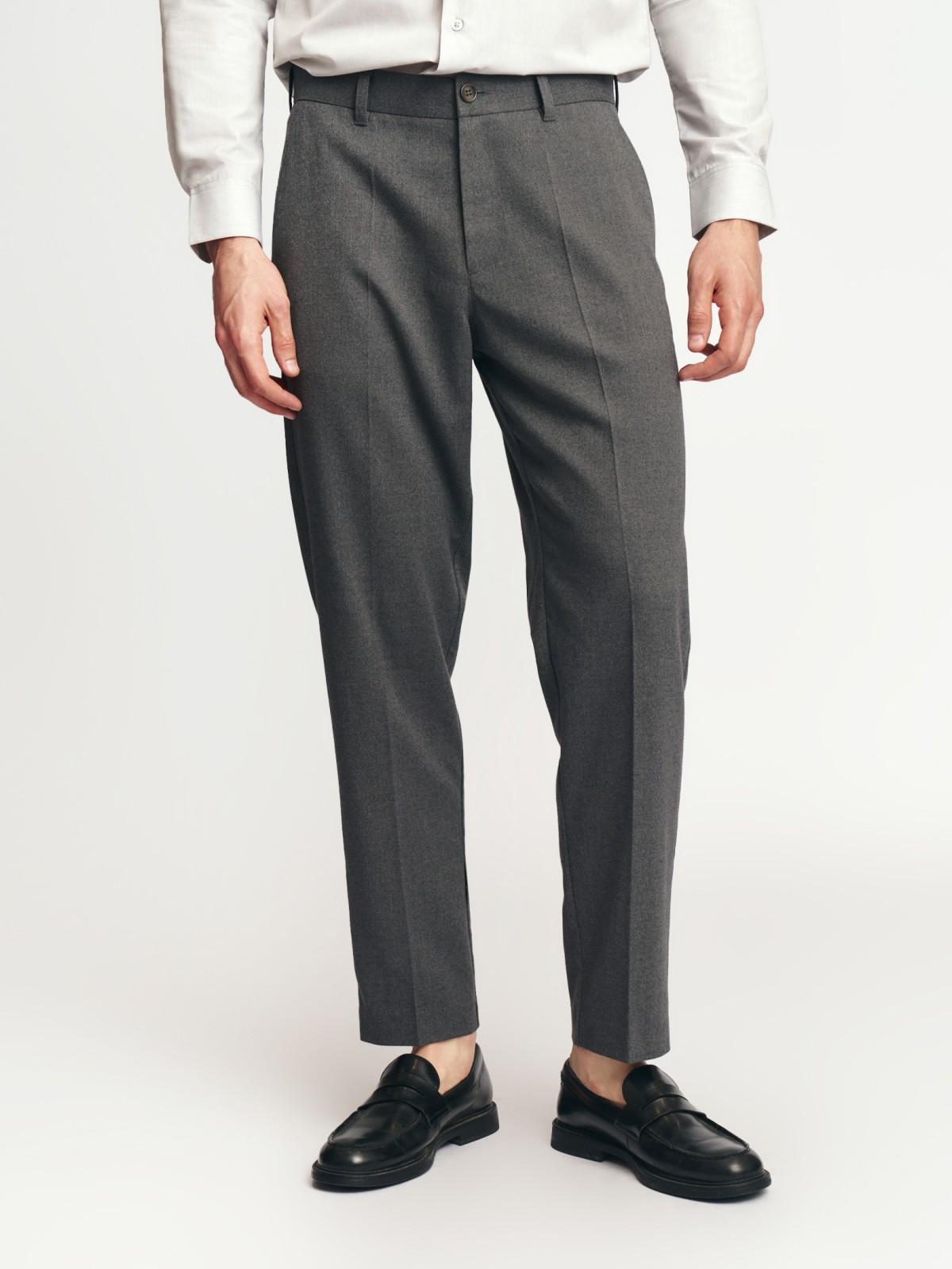 Брюки силуэта Carrot из хлопка