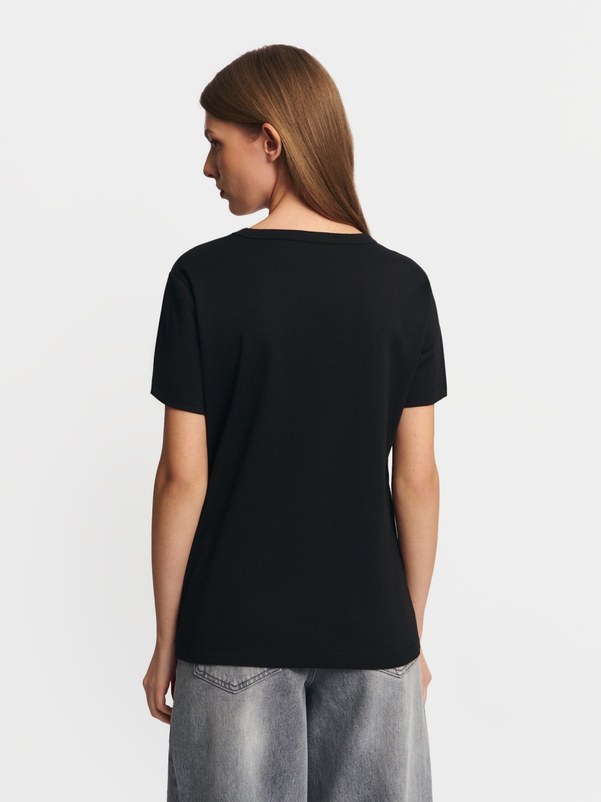 Футболка из хлопка однотонная