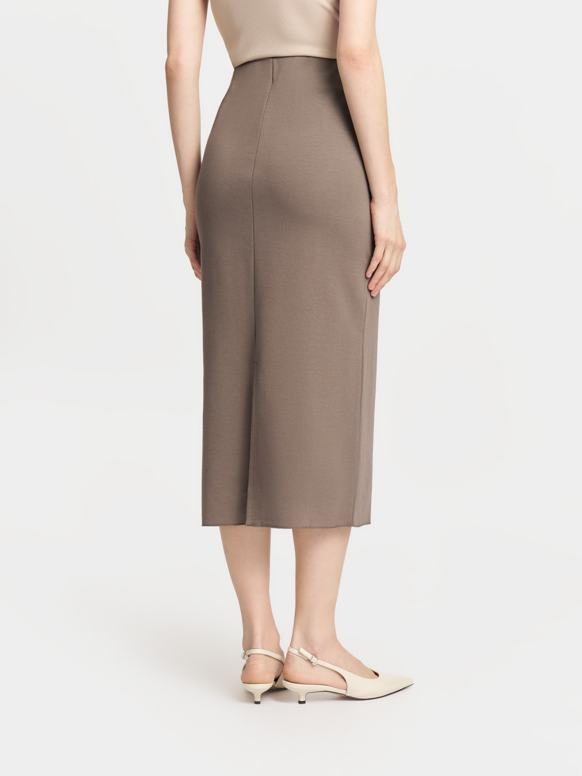 Трикотажная юбка-карандаш на резинке