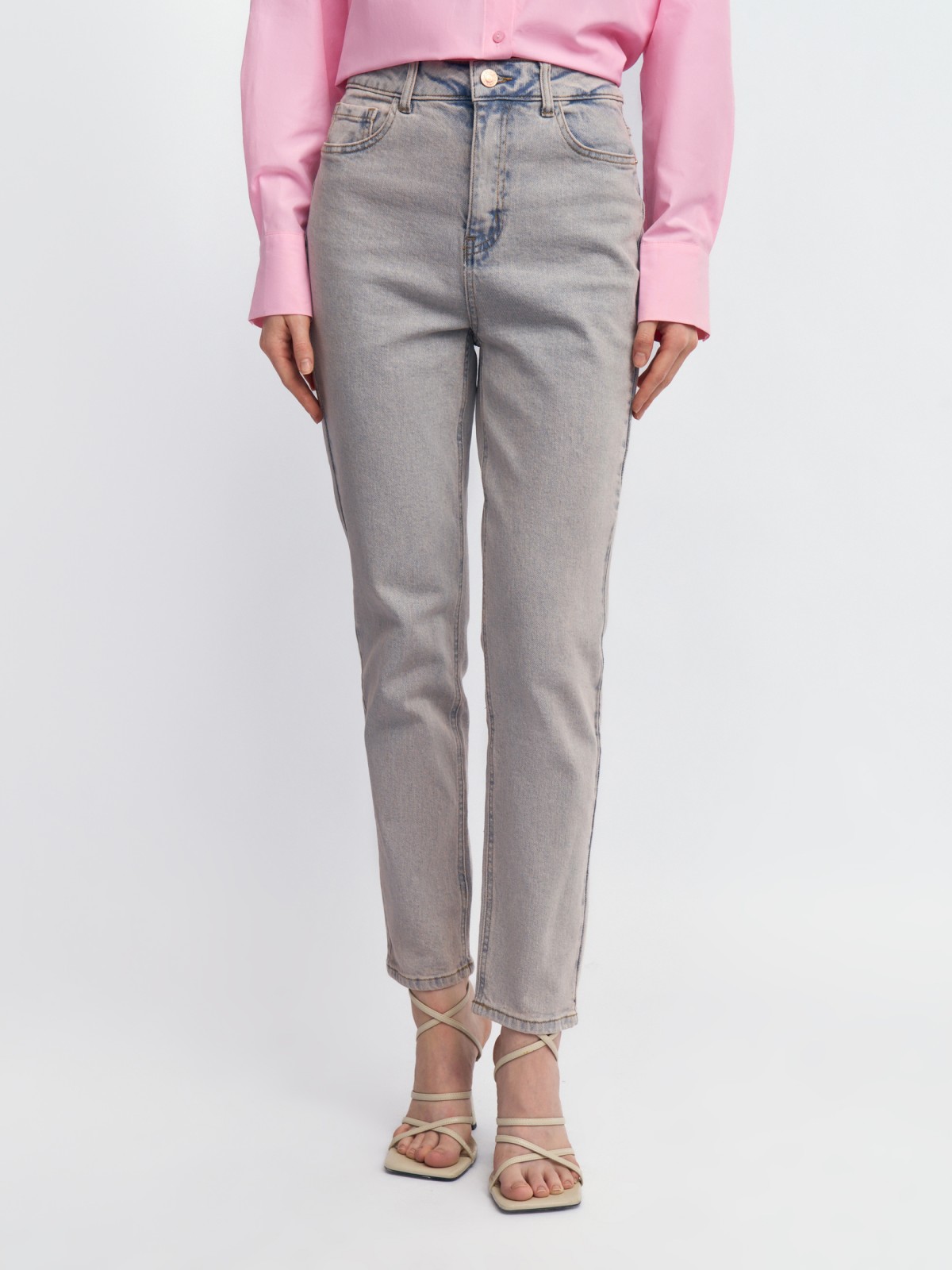 Джинсы силуэта Mom Slim из хлопка