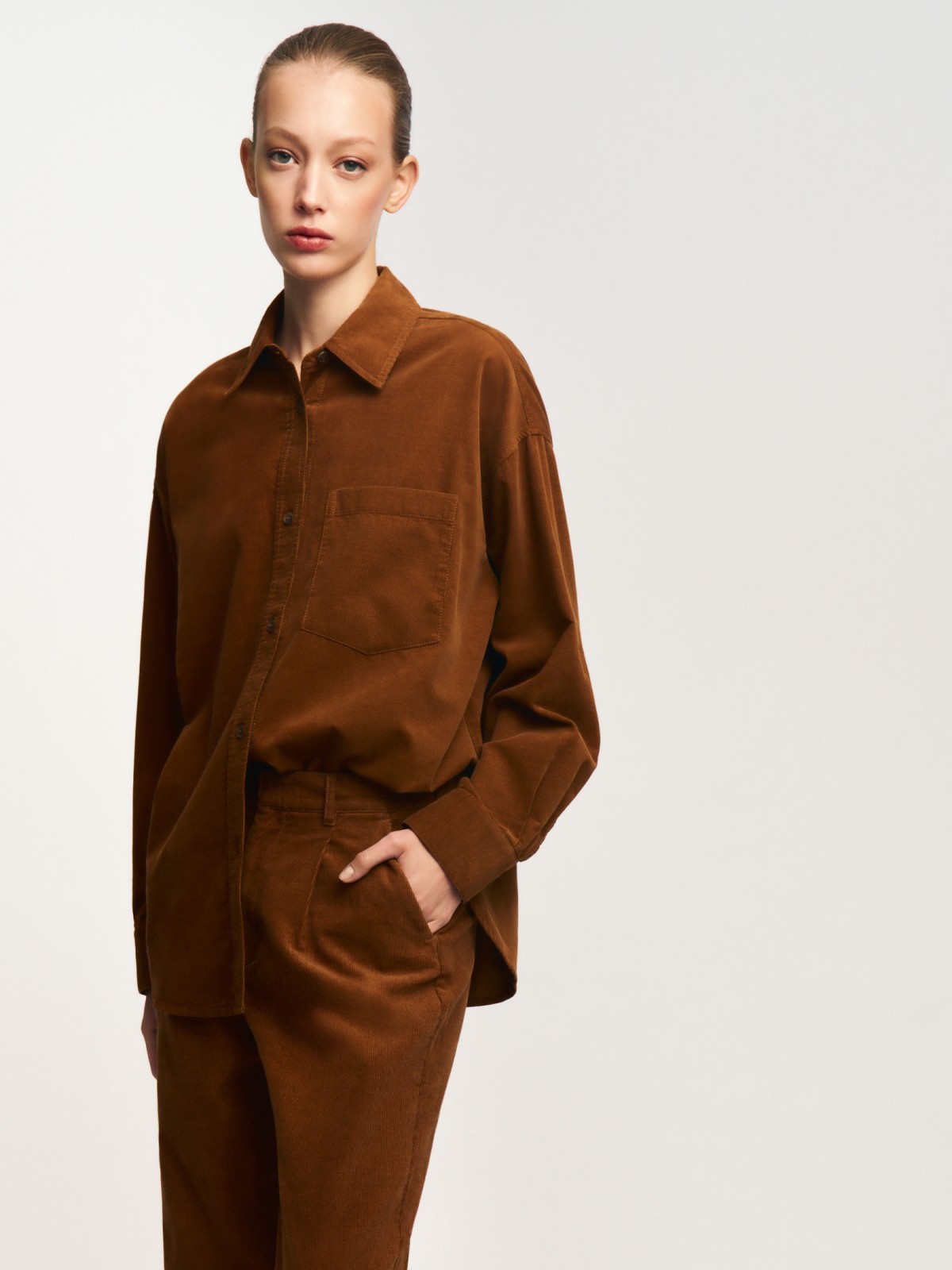 Вельветовая рубашка из хлопка