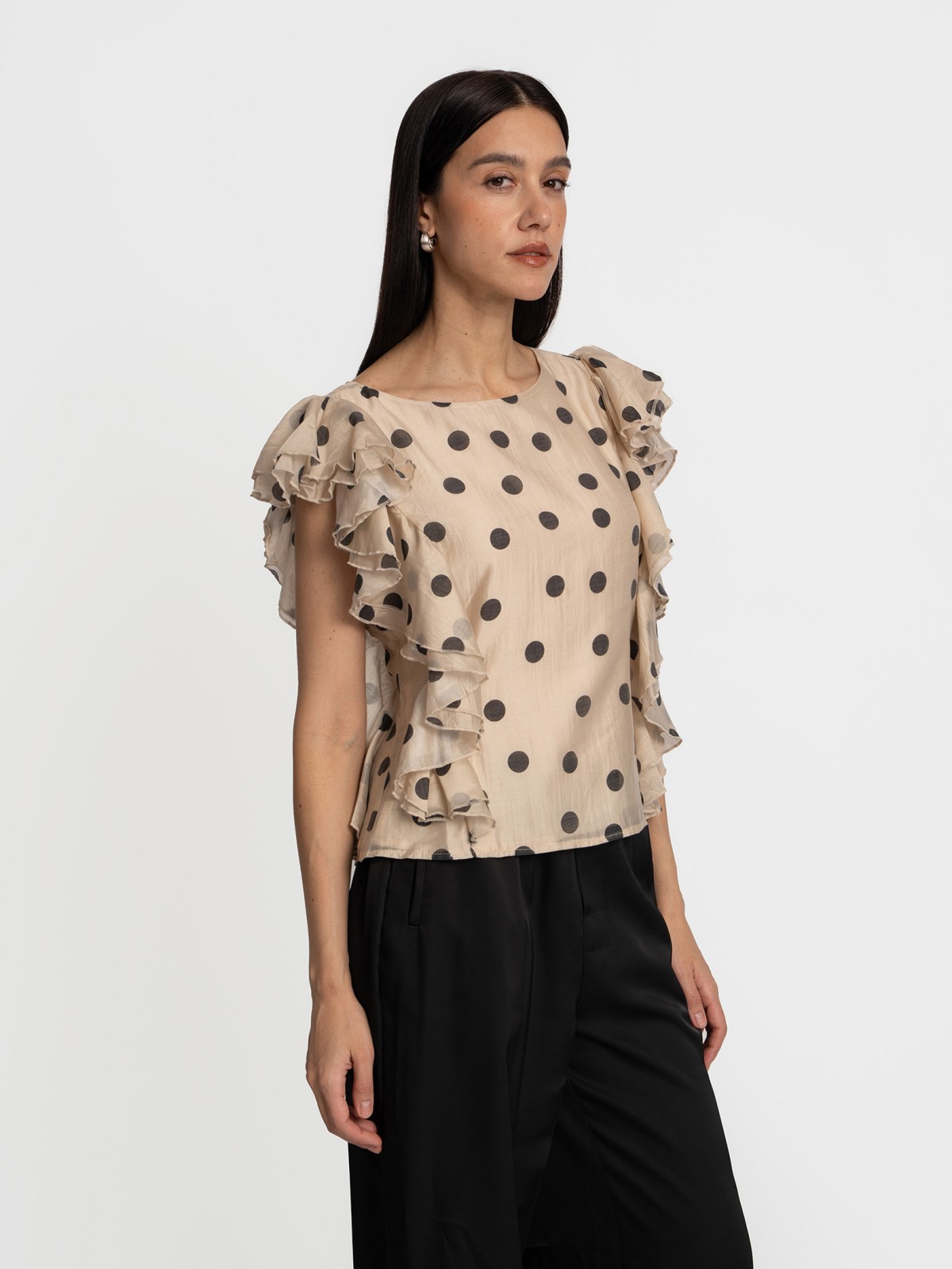 Блузка с короткими рукавами