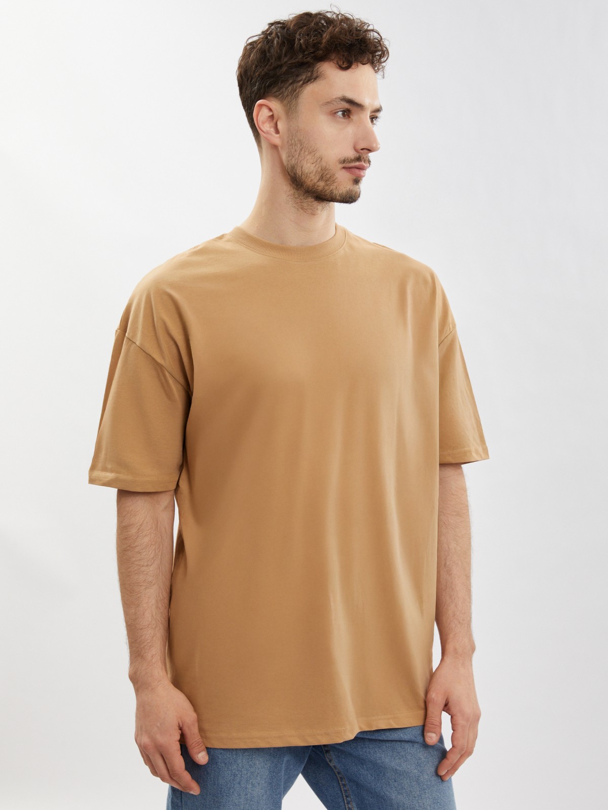 Футболка оверсайз из хлопка с коротким рукавом