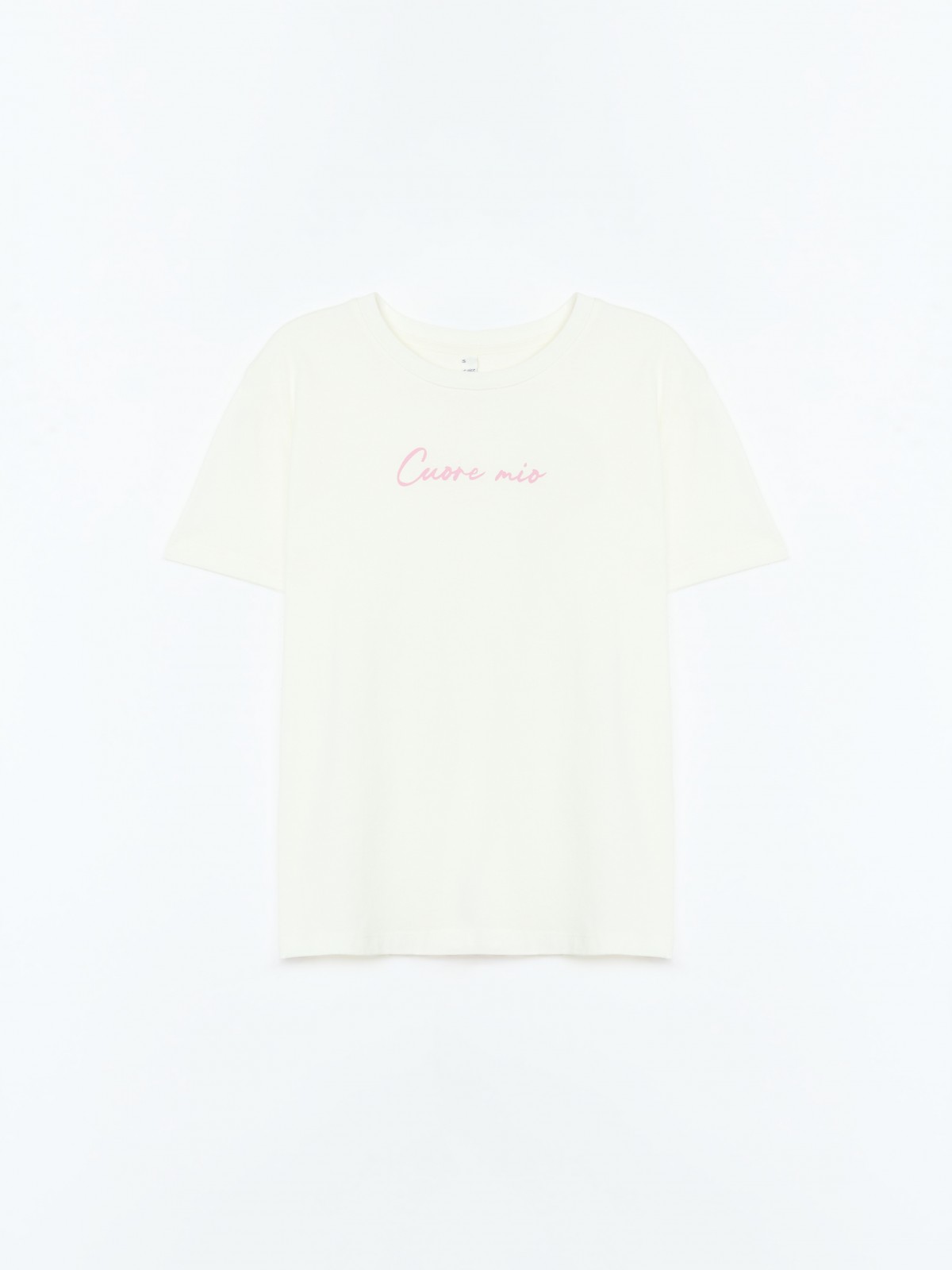 Футболка из хлопка с принтом-надписью