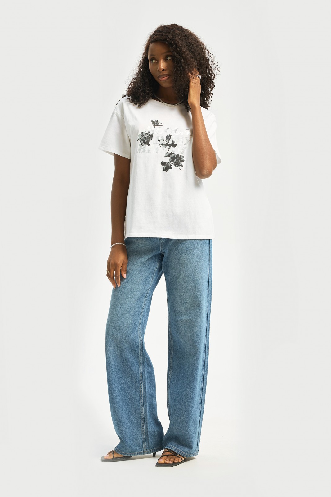 Футболка из хлопка с надписью