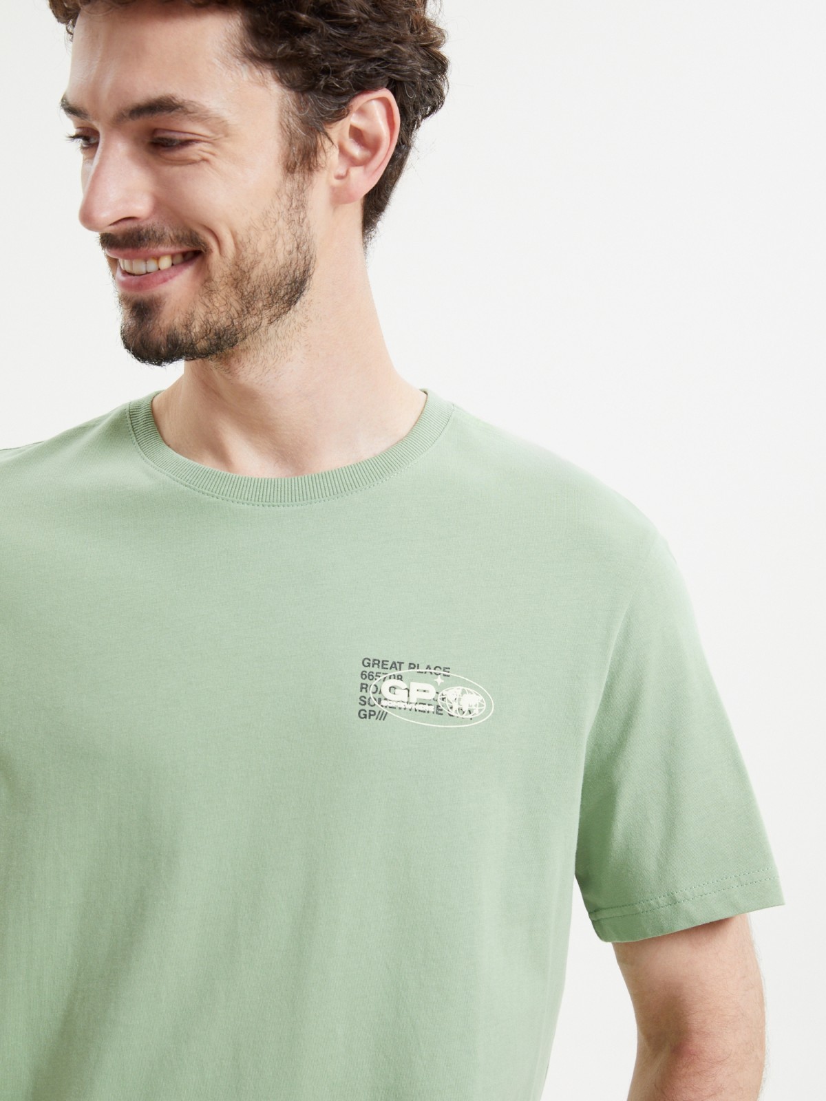 Футболка из хлопка с принтом