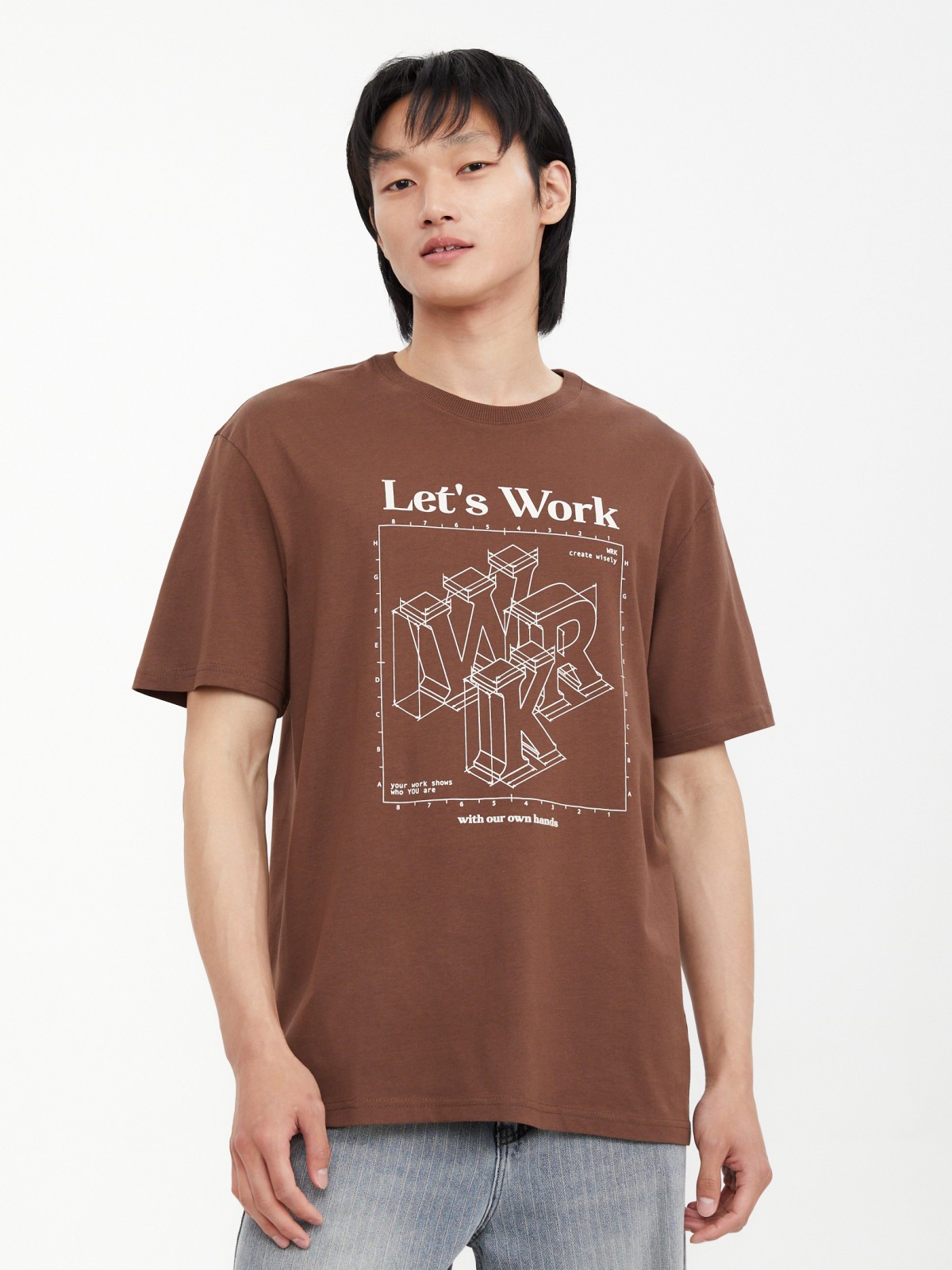 Футболка из хлопка с принтом