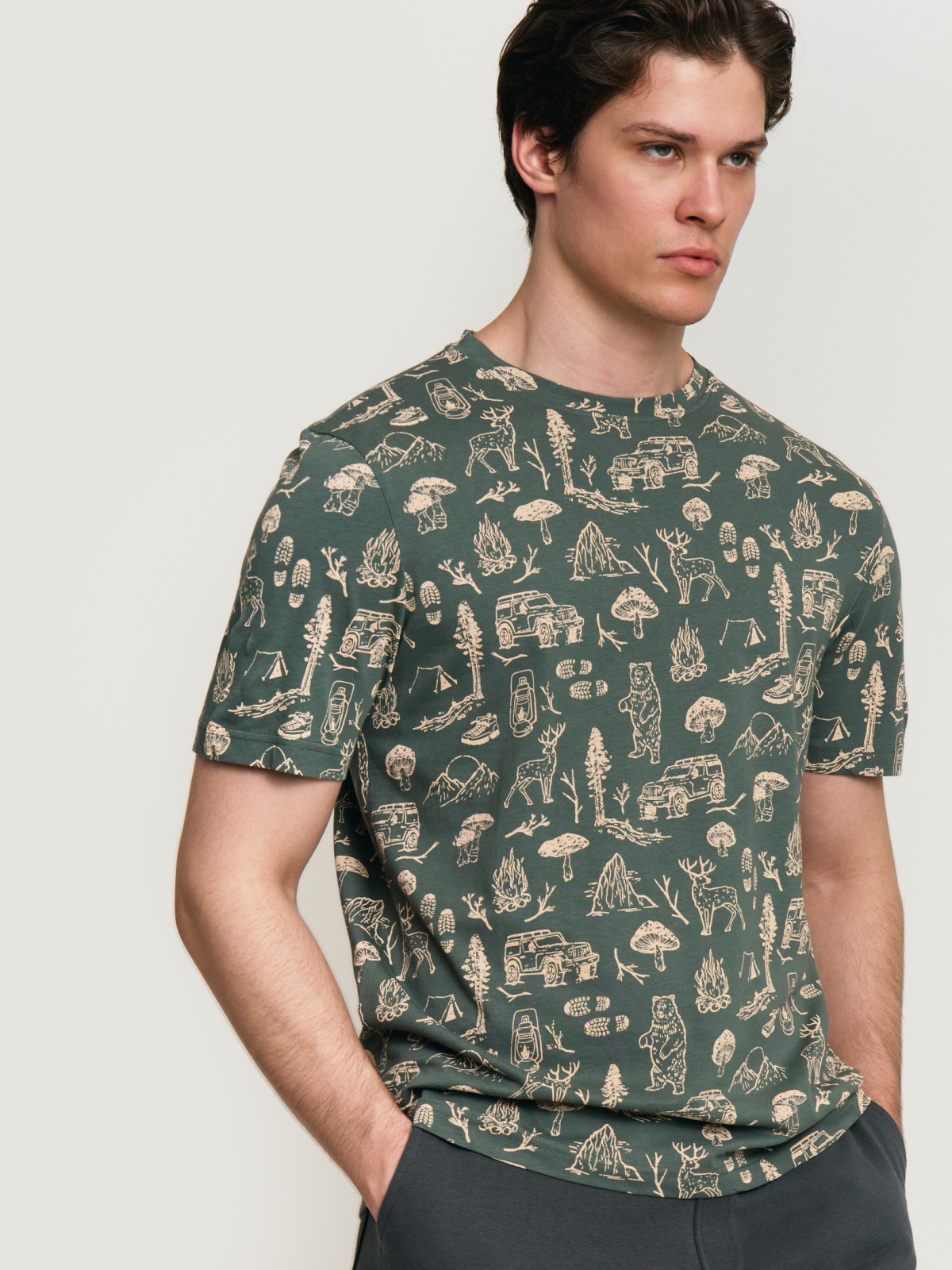 Футболка из хлопка с принтом