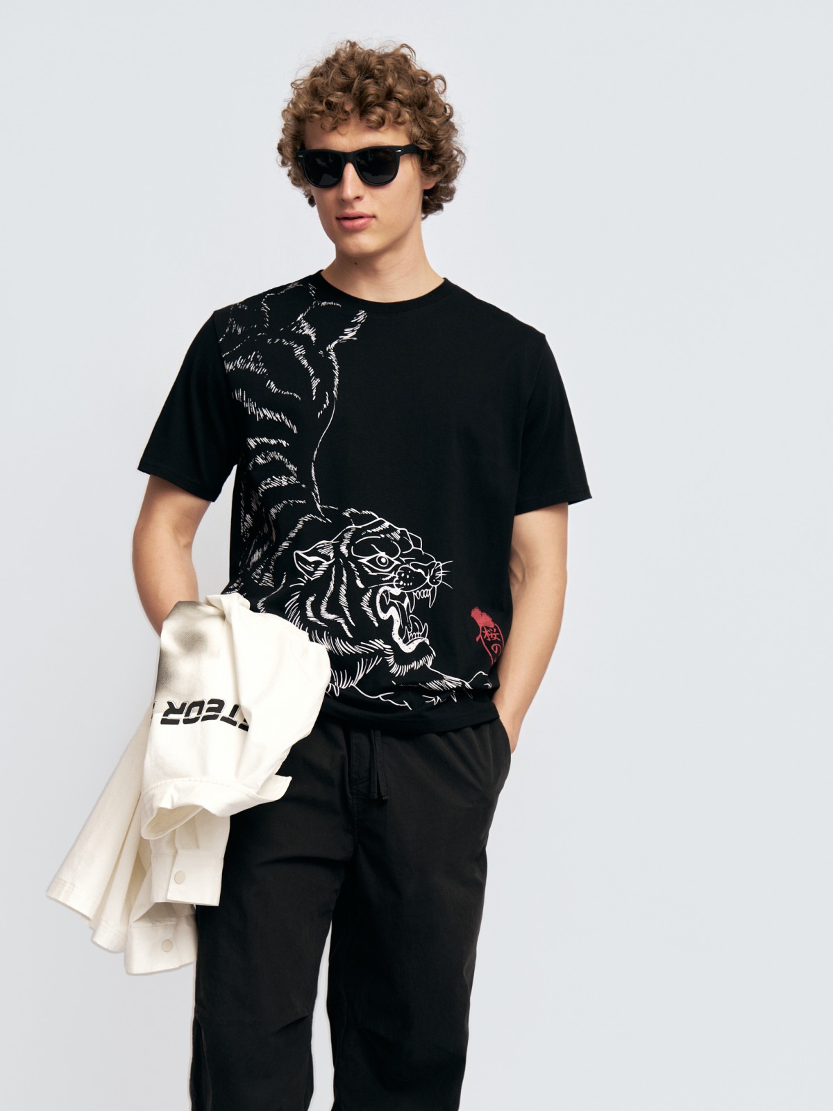 Футболка из хлопка с принтом