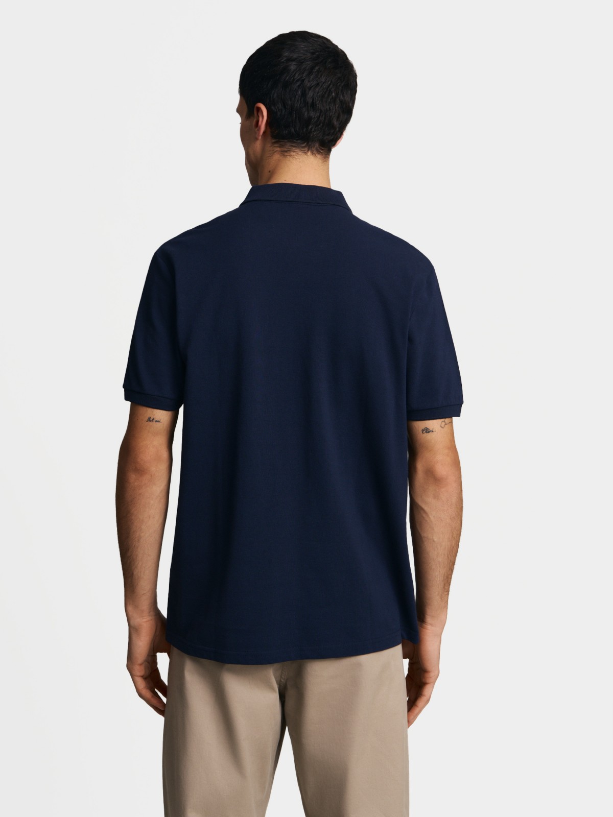 Футболка поло из хлопка однотонная