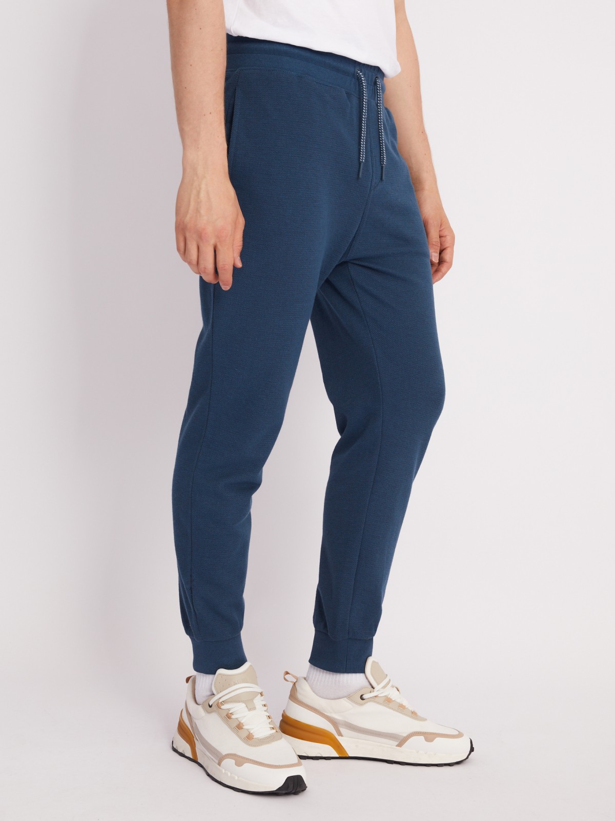 Трикотажные брюки-джоггеры в спортивном стиле zolla 21331762F012, цвет бирюзовый, размер S - фото 3