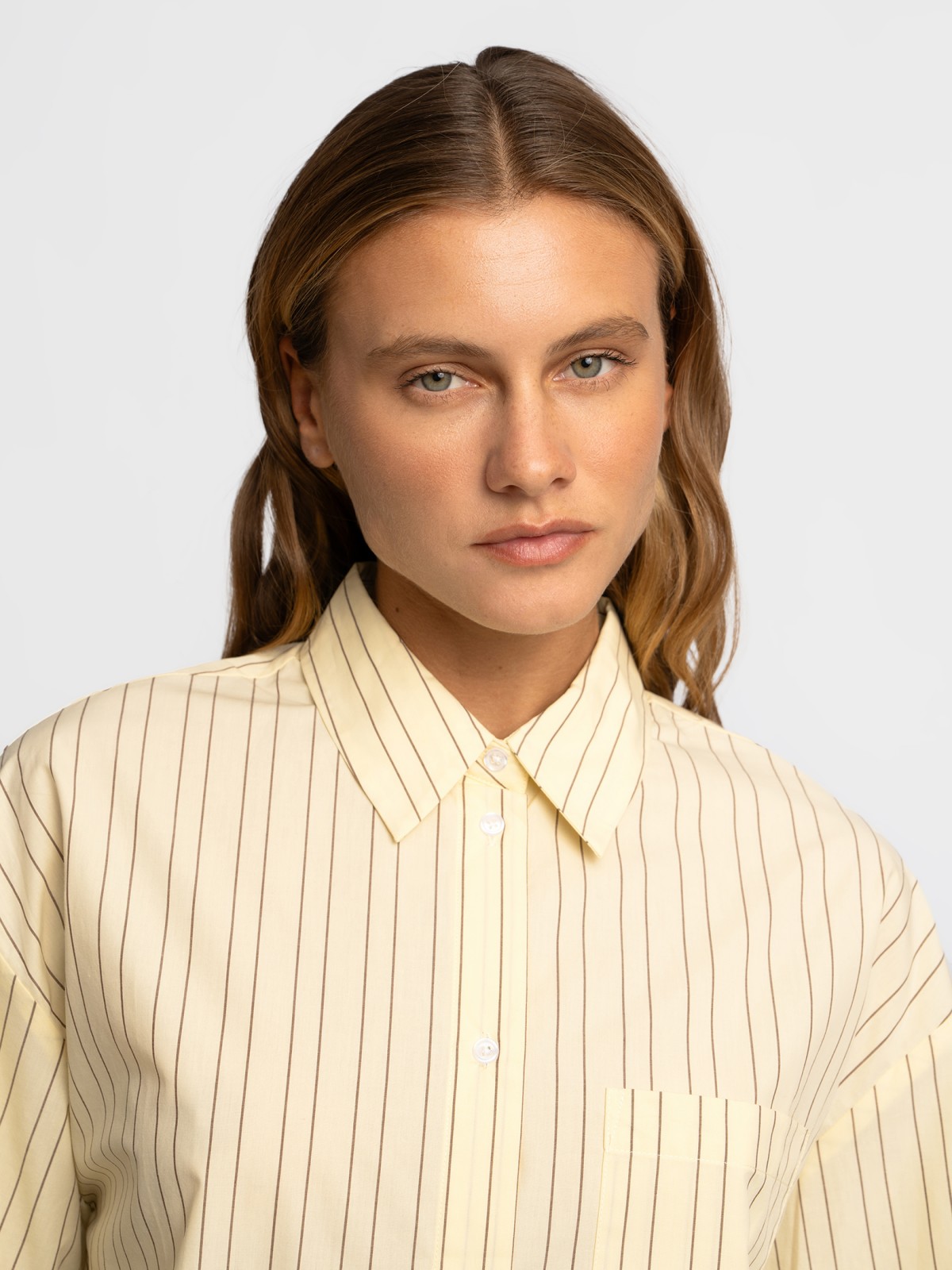 Рубашка оверсайз силуэта из хлопка