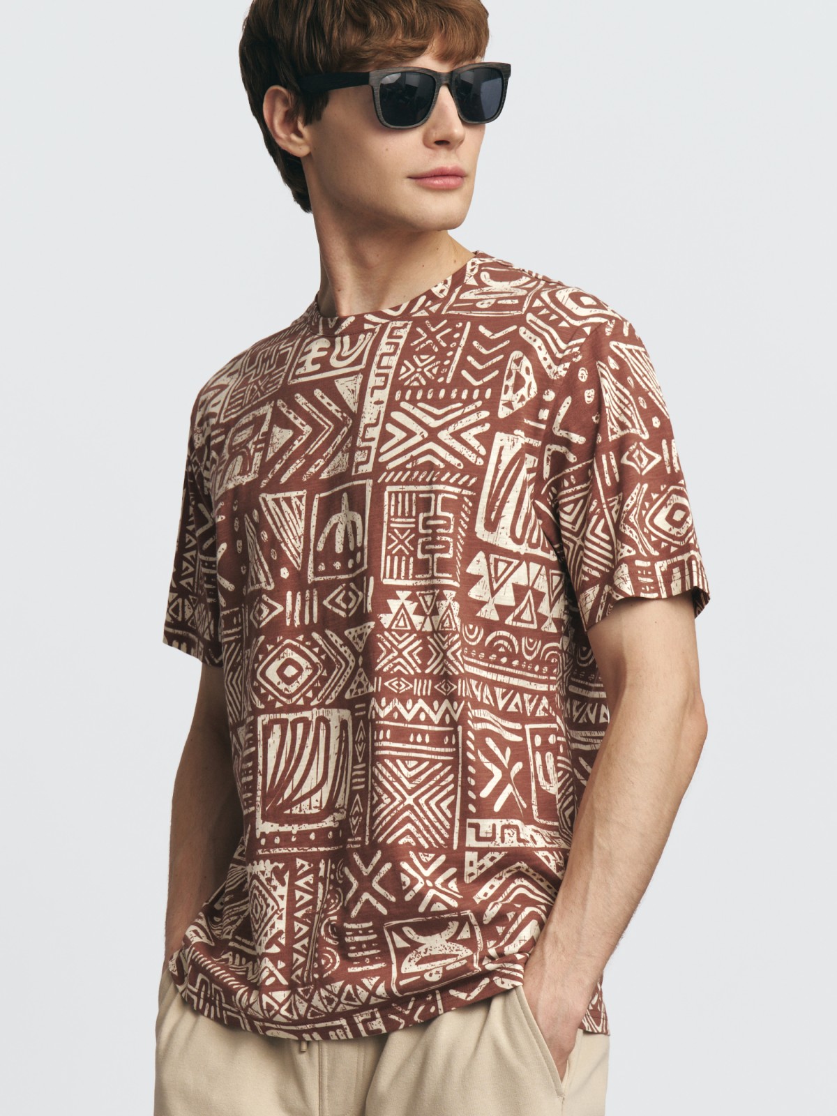 Футболка из хлопка с принтом