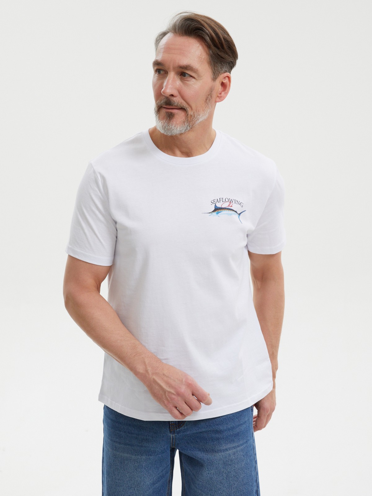 Футболка из хлопка с принтом