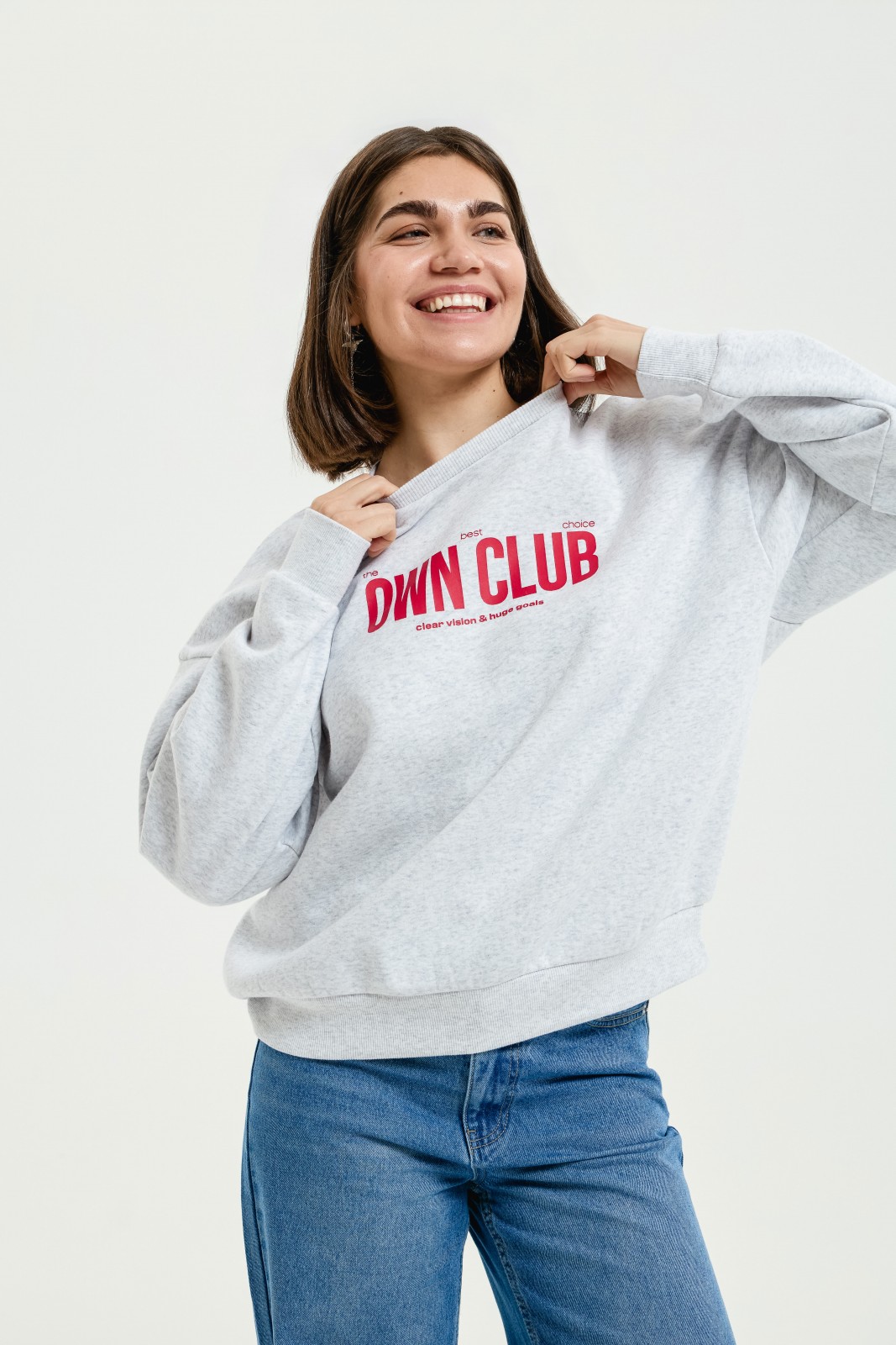 Трикотажный оверсайз свитшот