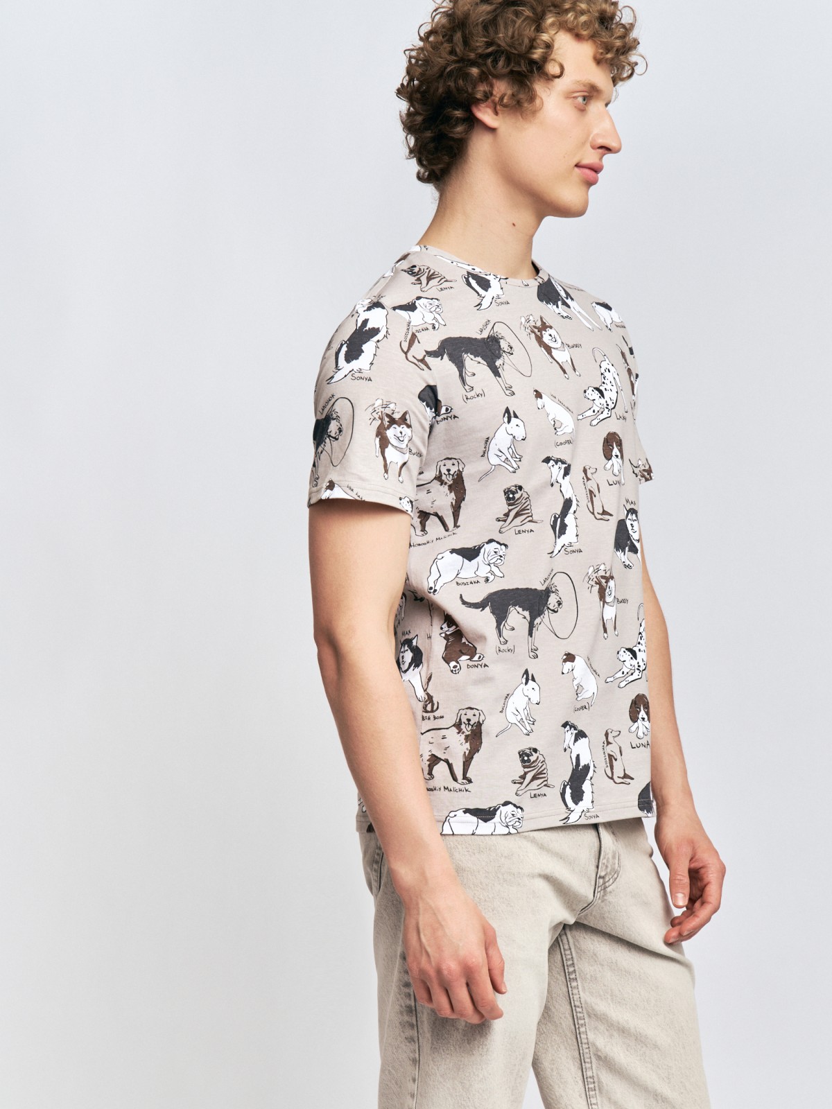 Футболка из хлопка с принтом