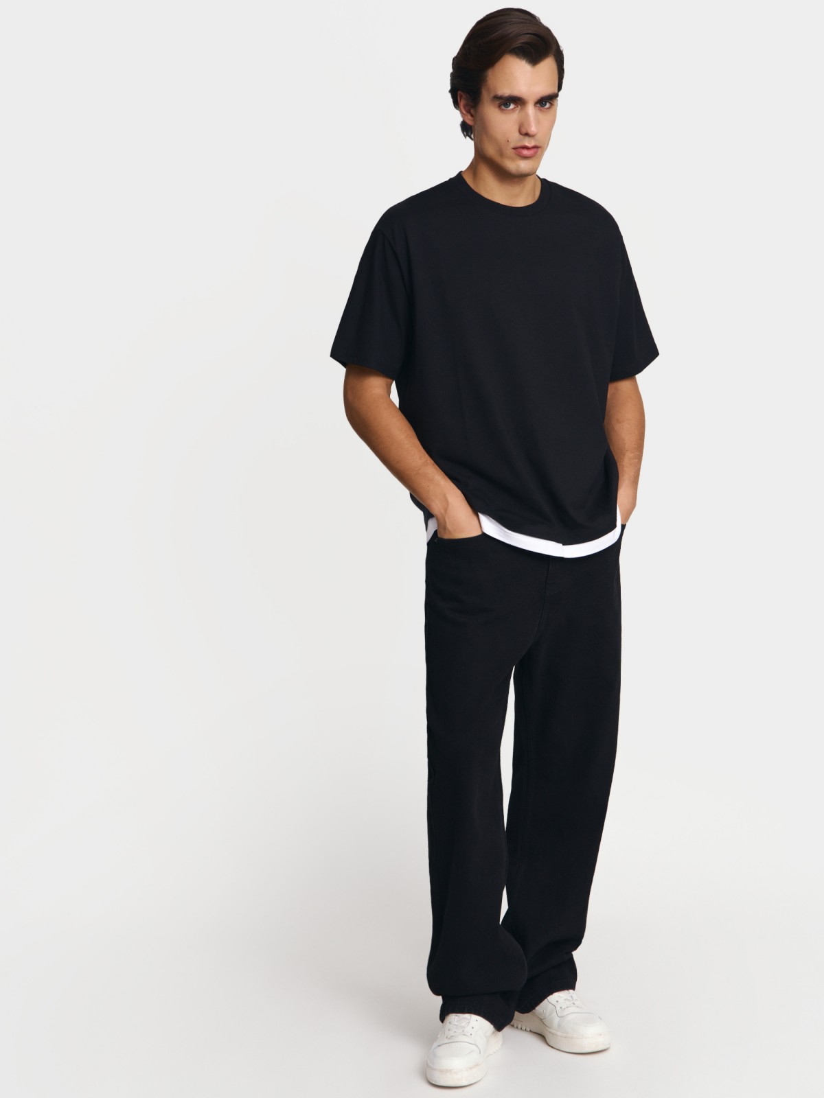 Футболка оверсайз из хлопка с коротким рукавом