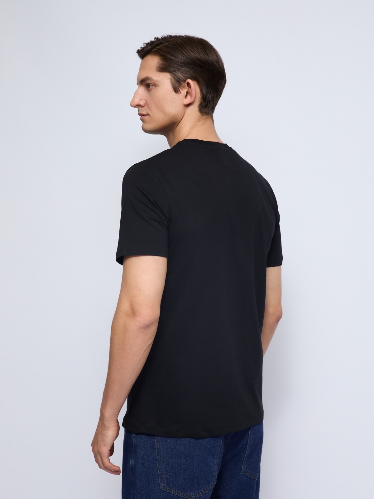 Футболка из хлопка с принтом-надписью