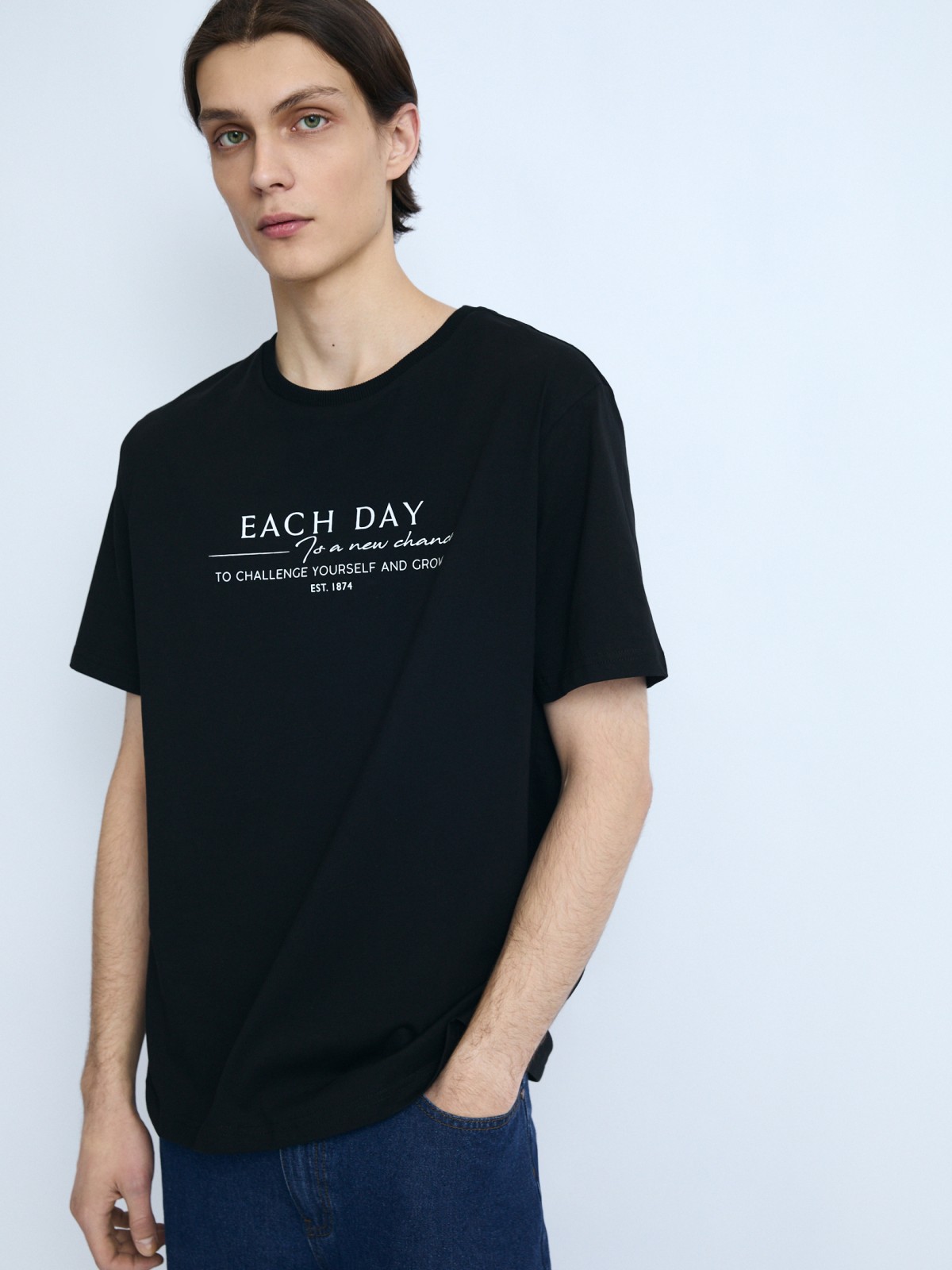 Футболка из хлопка с надписью