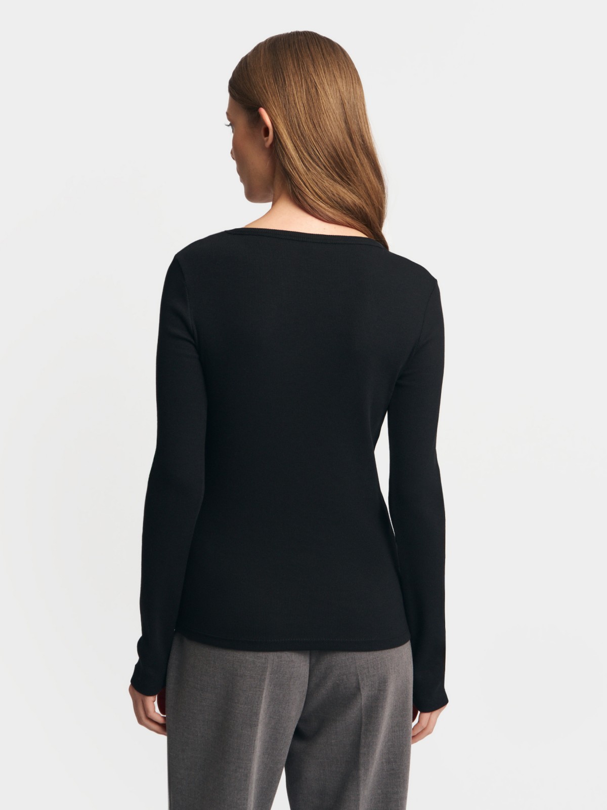 Трикотажный лонгслив из хлопка