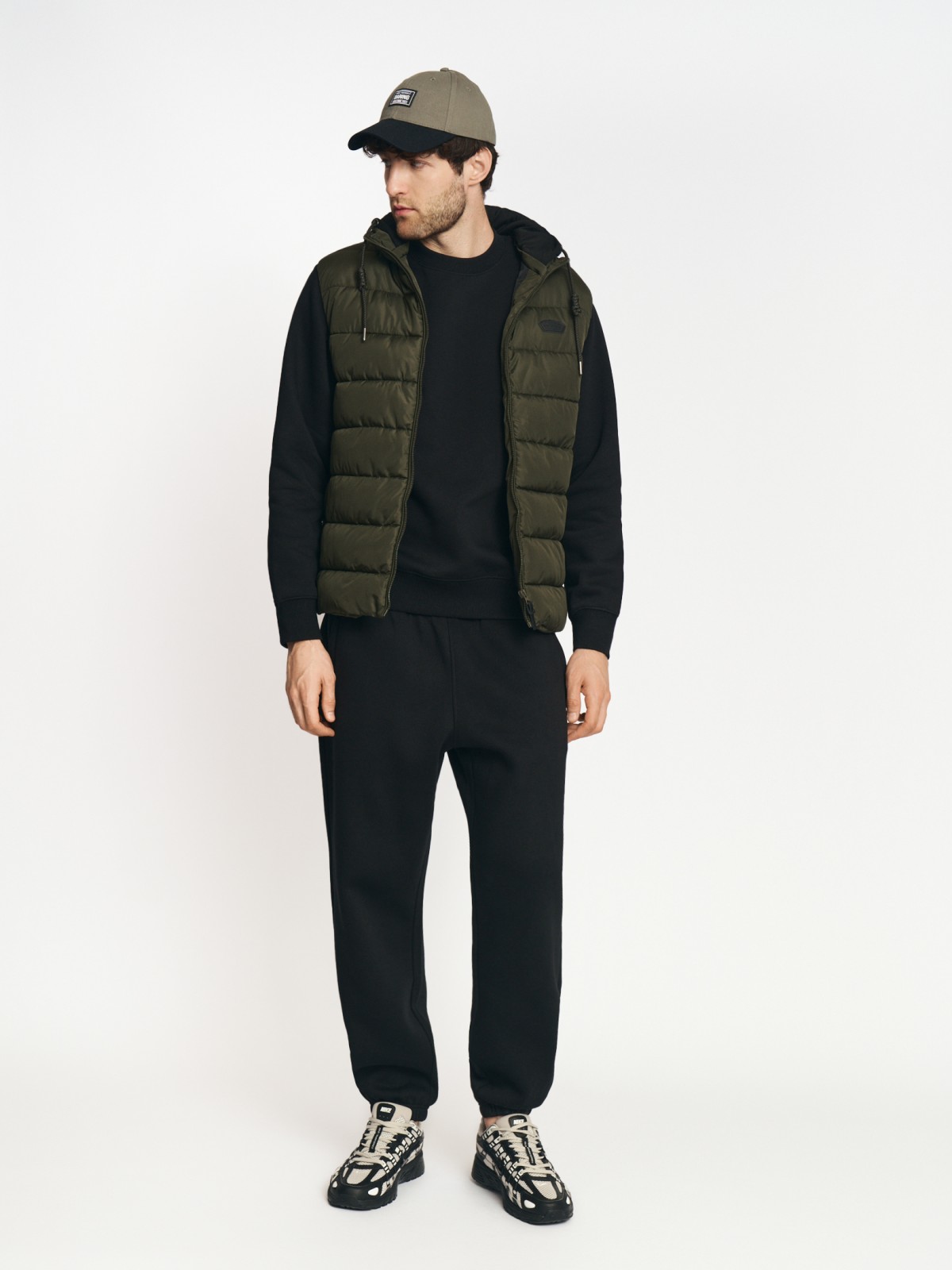 Трикотажные брюки-джоггеры с начёсом