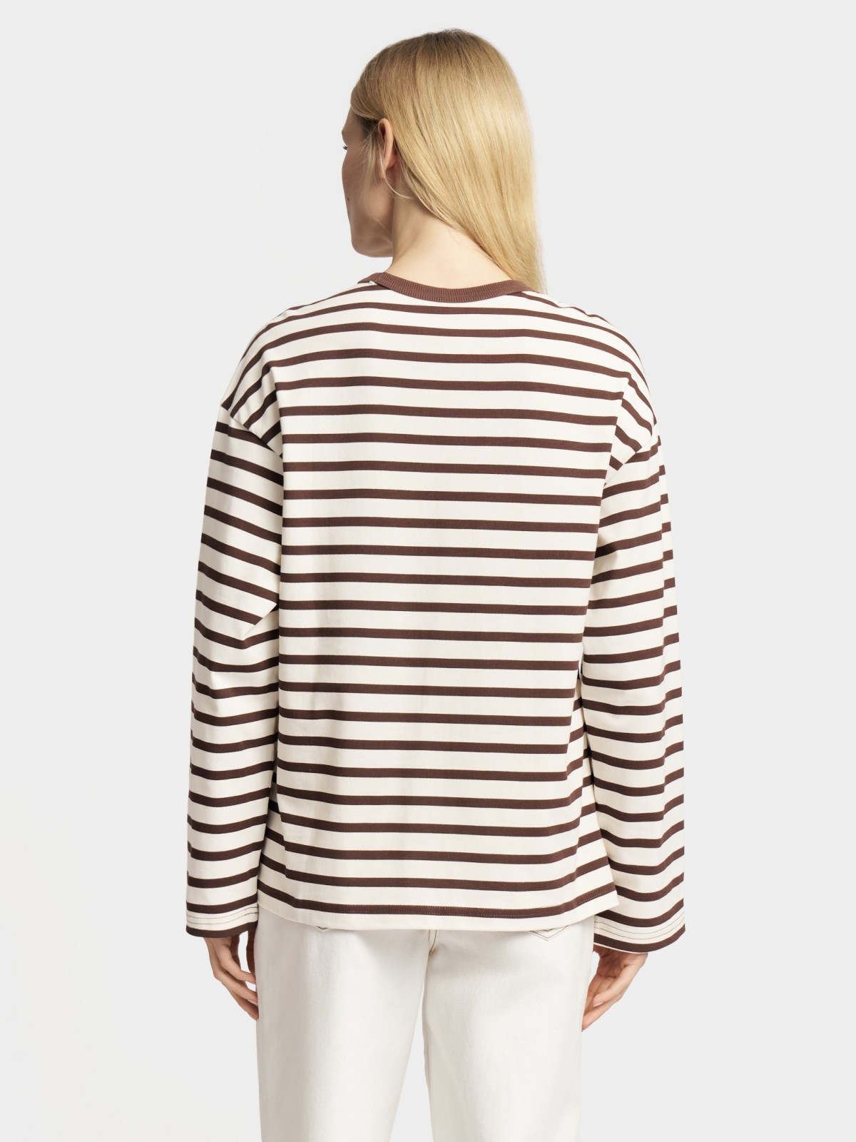 Лонгслив-тельняшка из хлопка в полоску