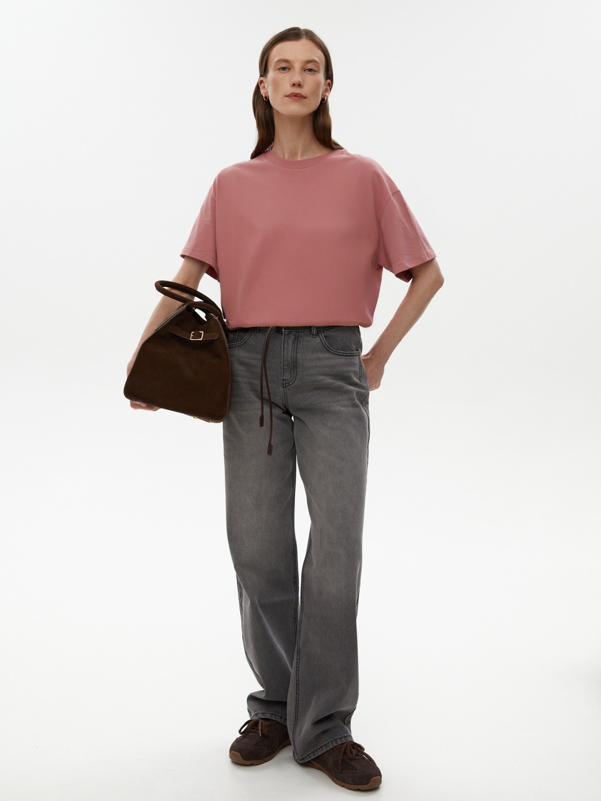 Футболка оверсайз из хлопка с принтом