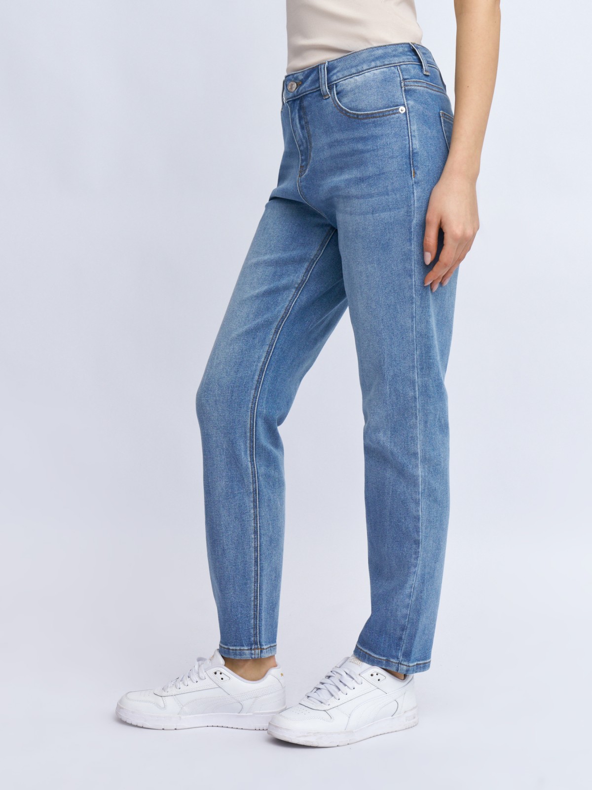 Джинсы силуэта Boyfriend со средней посадкой