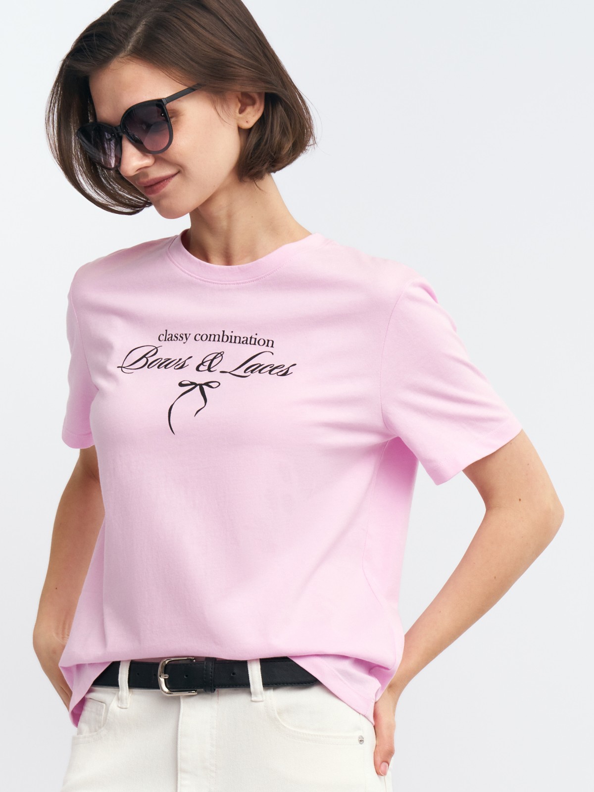 Футболка из хлопка с надписью