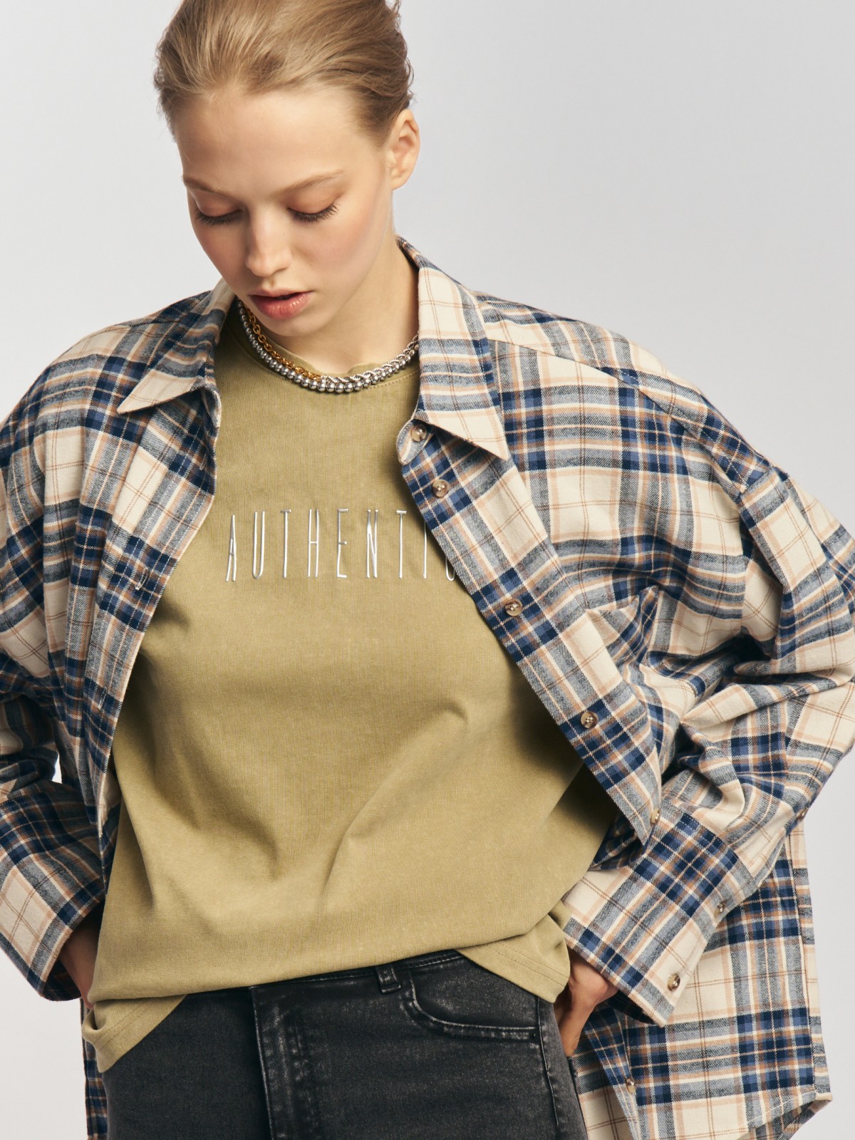 Футболка из хлопка с принтом