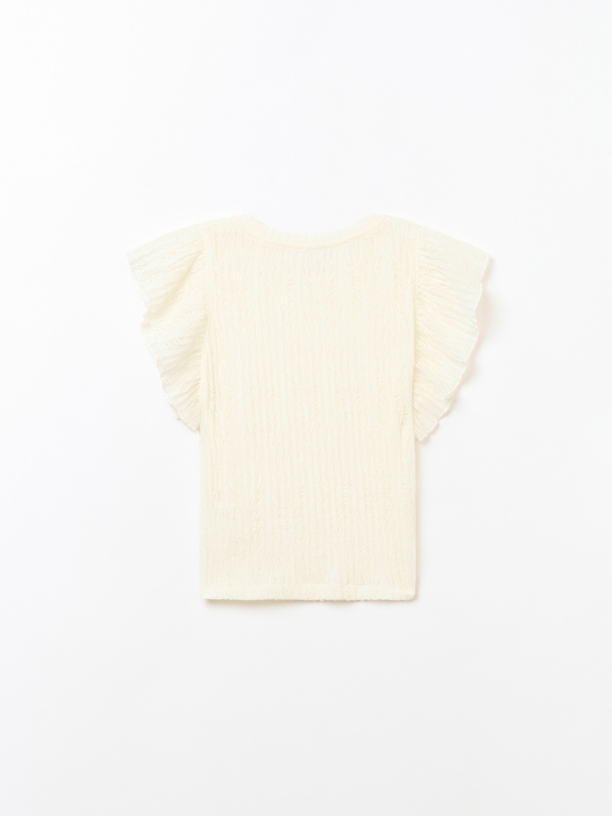 Кружевной кроп-топ с воланами