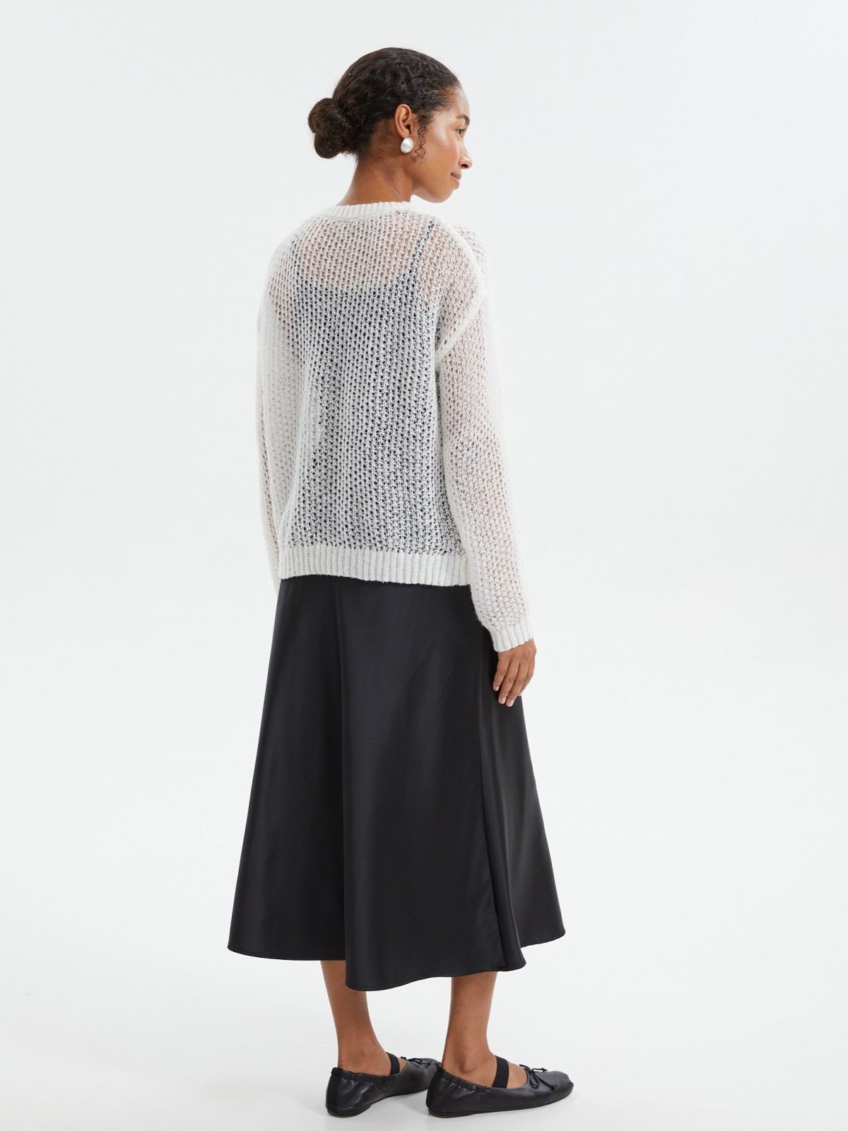 Ажурный вязаный джемпер