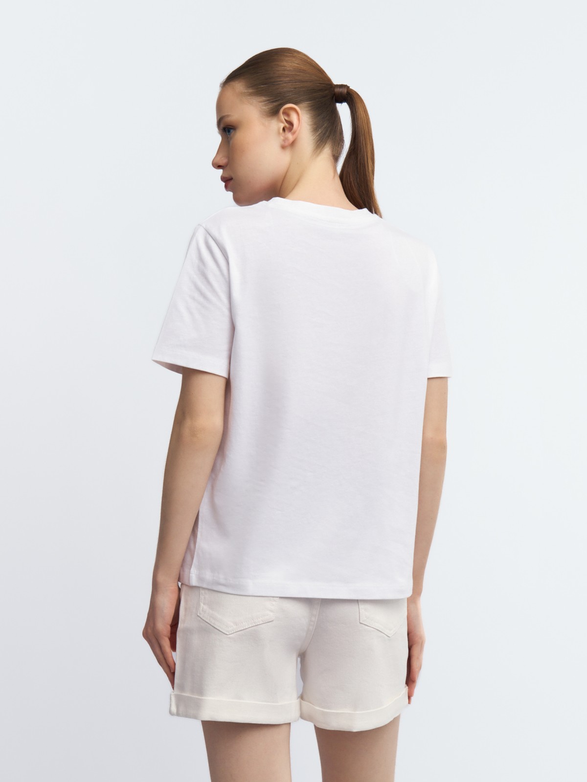 Футболка из хлопка с принтом