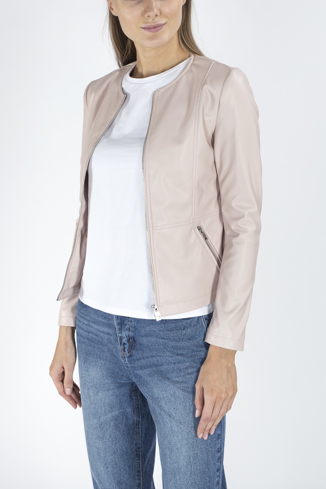 Куртка из искусственной кожи zolla 020215P18024, цвет розовый, размер XS