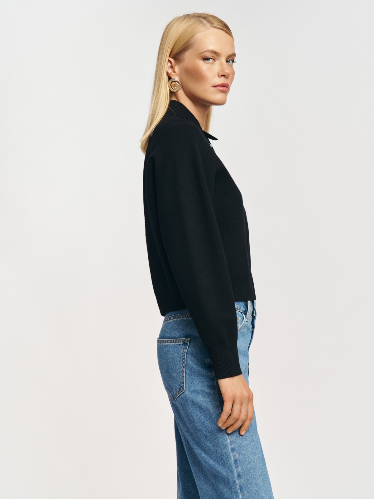 Трикотажный кардиган на молнии